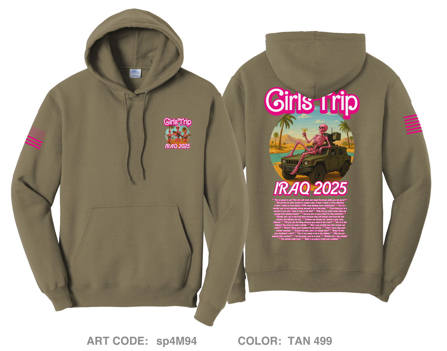 Iraq 2025 Girls Trip Comfort Unisex Hooded Sweatshirt - sp4M94