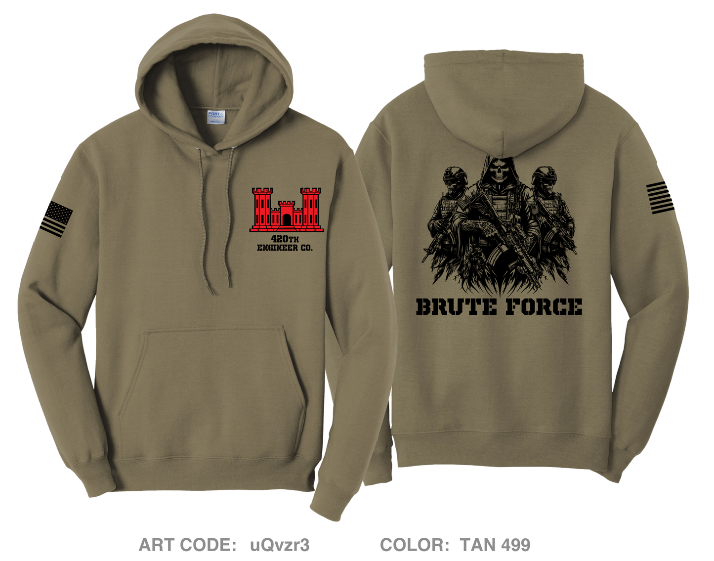 420th Engineer Company Comfort Unisex Hooded Sweatshirt - uQvzr3