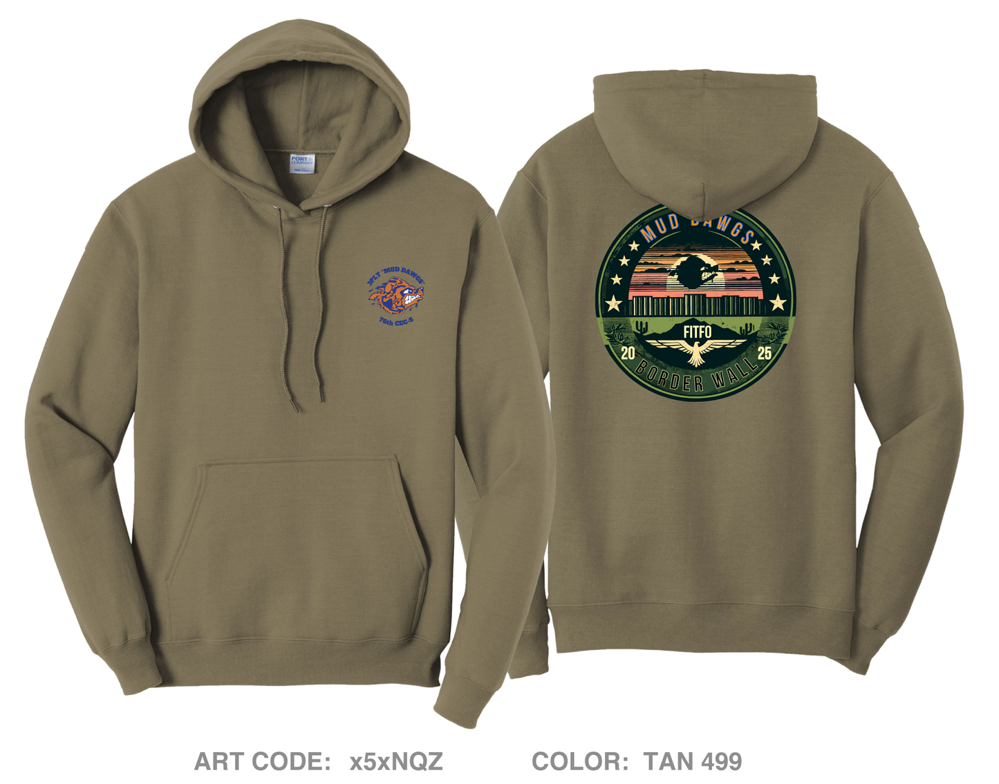 Muddawgs Comfort Unisex Hooded Sweatshirt - x5xNQZ