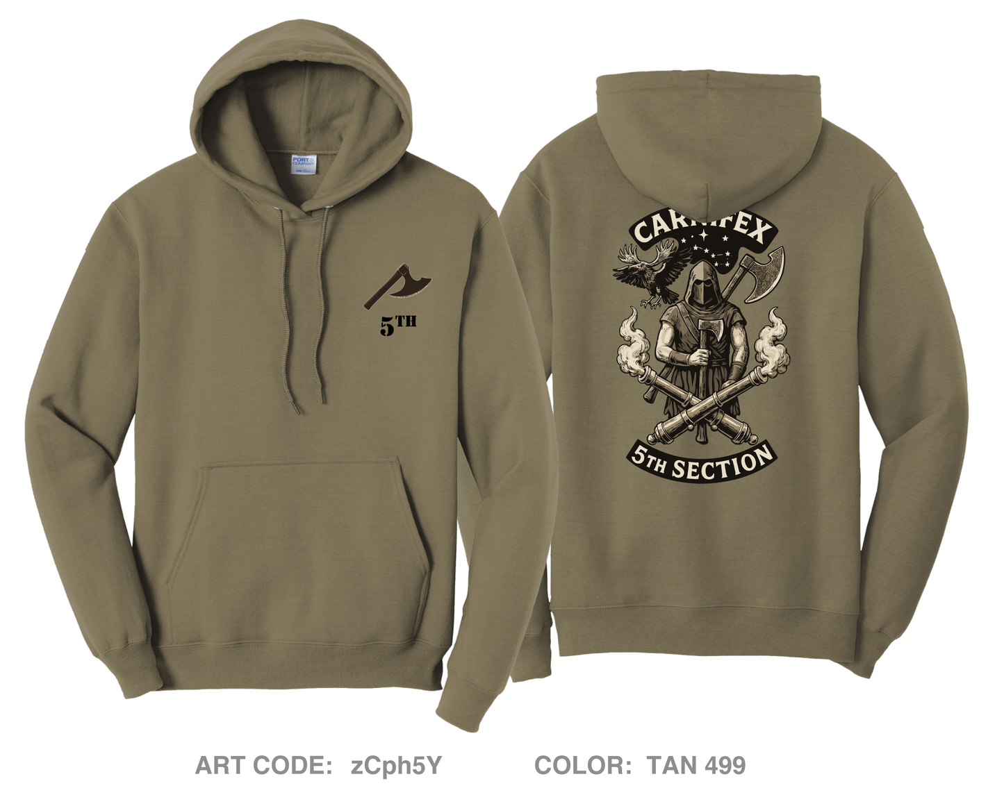 2-8 FA, C BTRY, 5TH Comfort Unisex Hooded Sweatshirt - zCph5Y