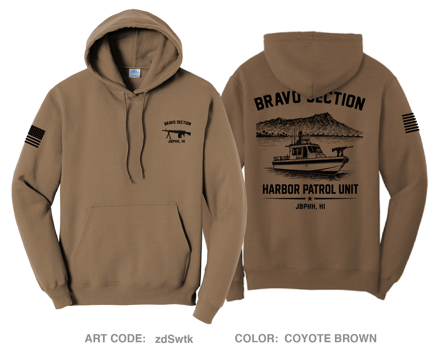 JBPHH HPU BRAVO SECTION Comfort Unisex Hooded Sweatshirt - zdSwtk