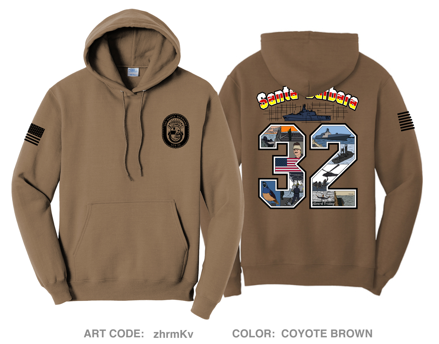 LCS 32 (Gold) Comfort Unisex Hooded Sweatshirt - zhrmKv
