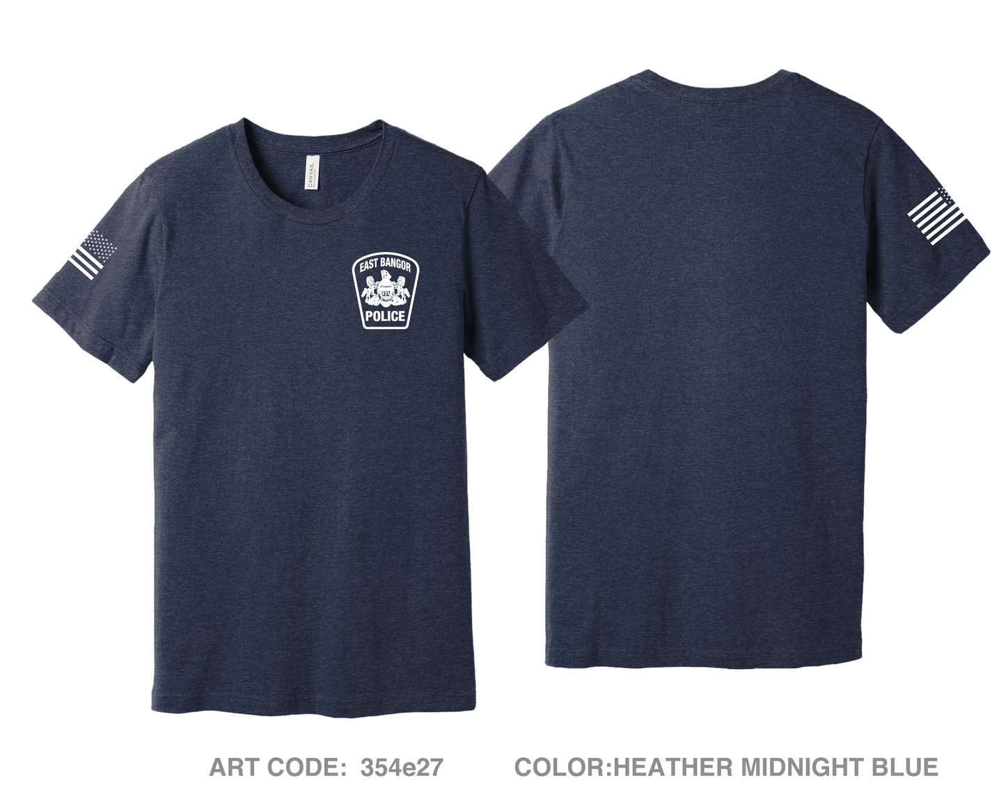 East Bangor PD Comfort Unisex Triblend SS Tee - 354e27