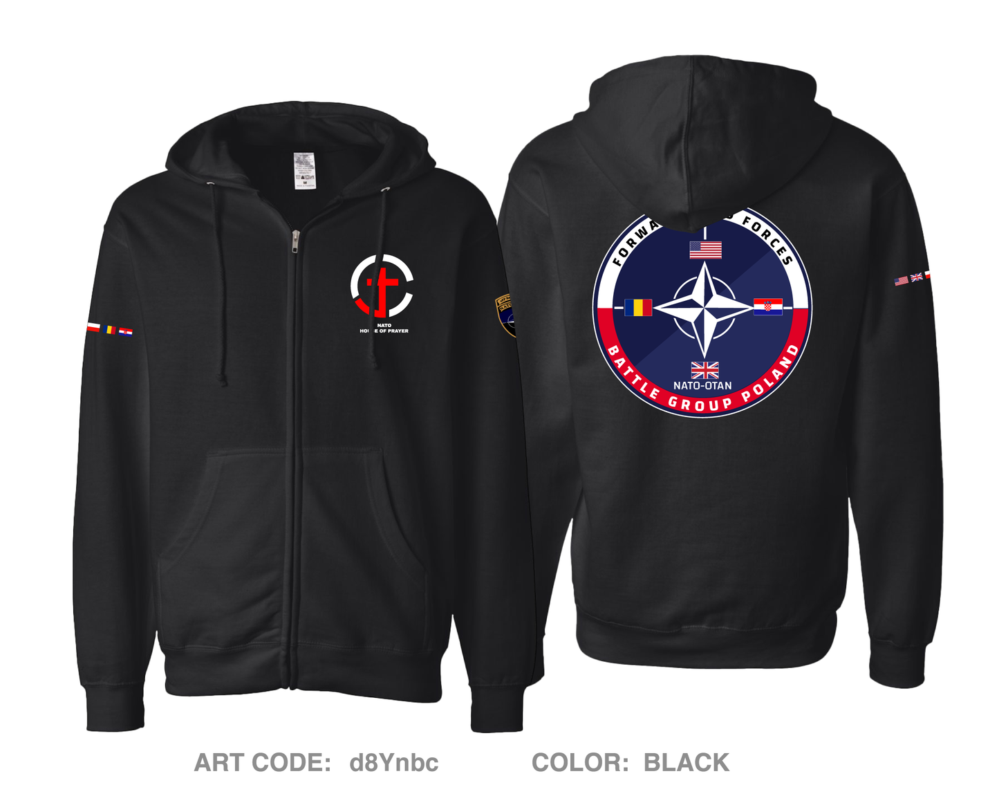 UMT HHC, 1-64 AR, 1ABCT, 3ID Comfort Unisex Cotton Blend Full-Zip Hooded Sweatshirt - d8Ynbc