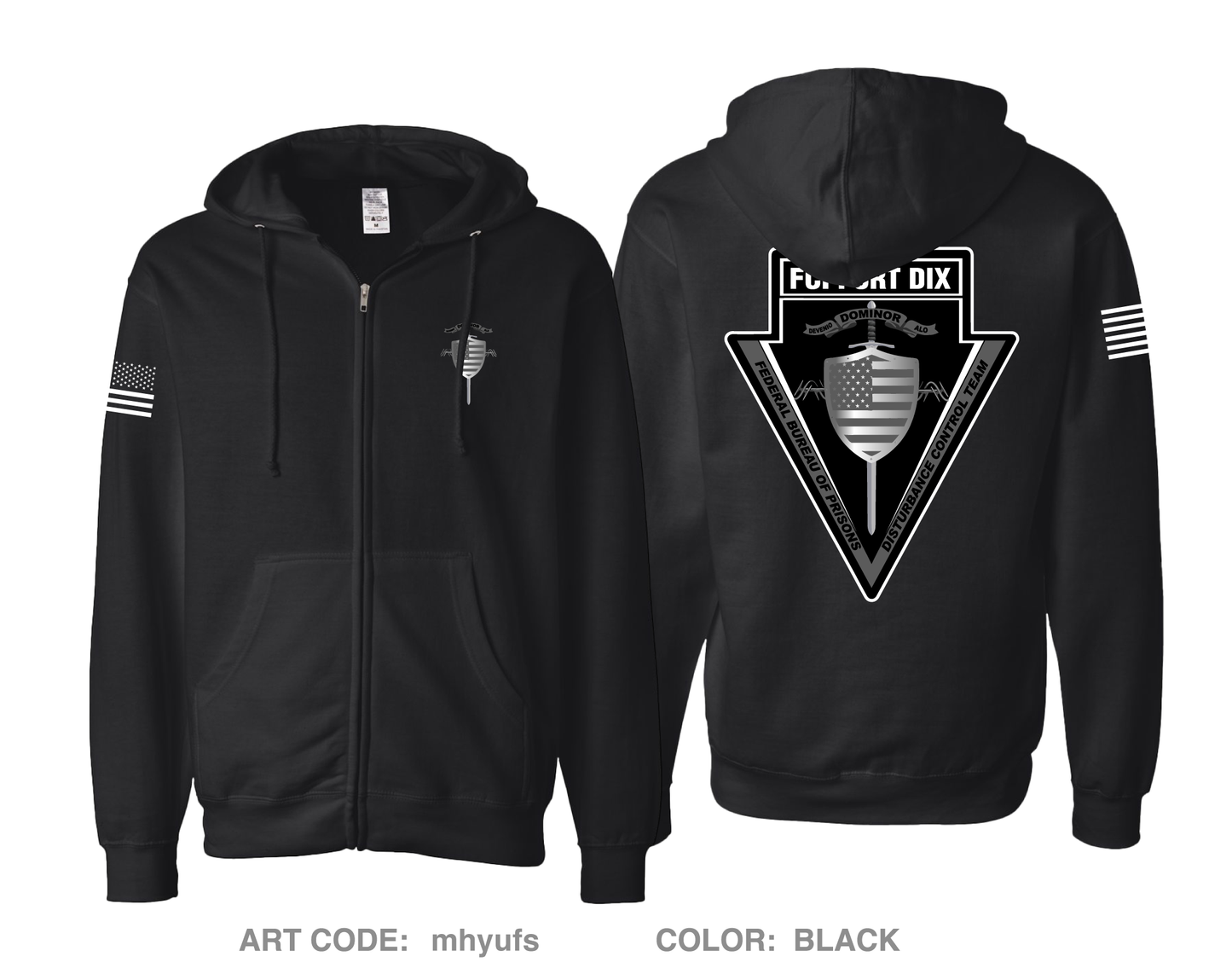 DCT Fort Dix Comfort Unisex Cotton Blend Full-Zip Hooded Sweatshirt - mhyufs