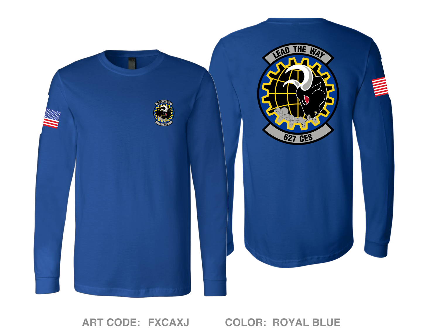 627th Civil Engineer Squadron Comfort Unisex Cotton LS Tee - FXCAXJ
