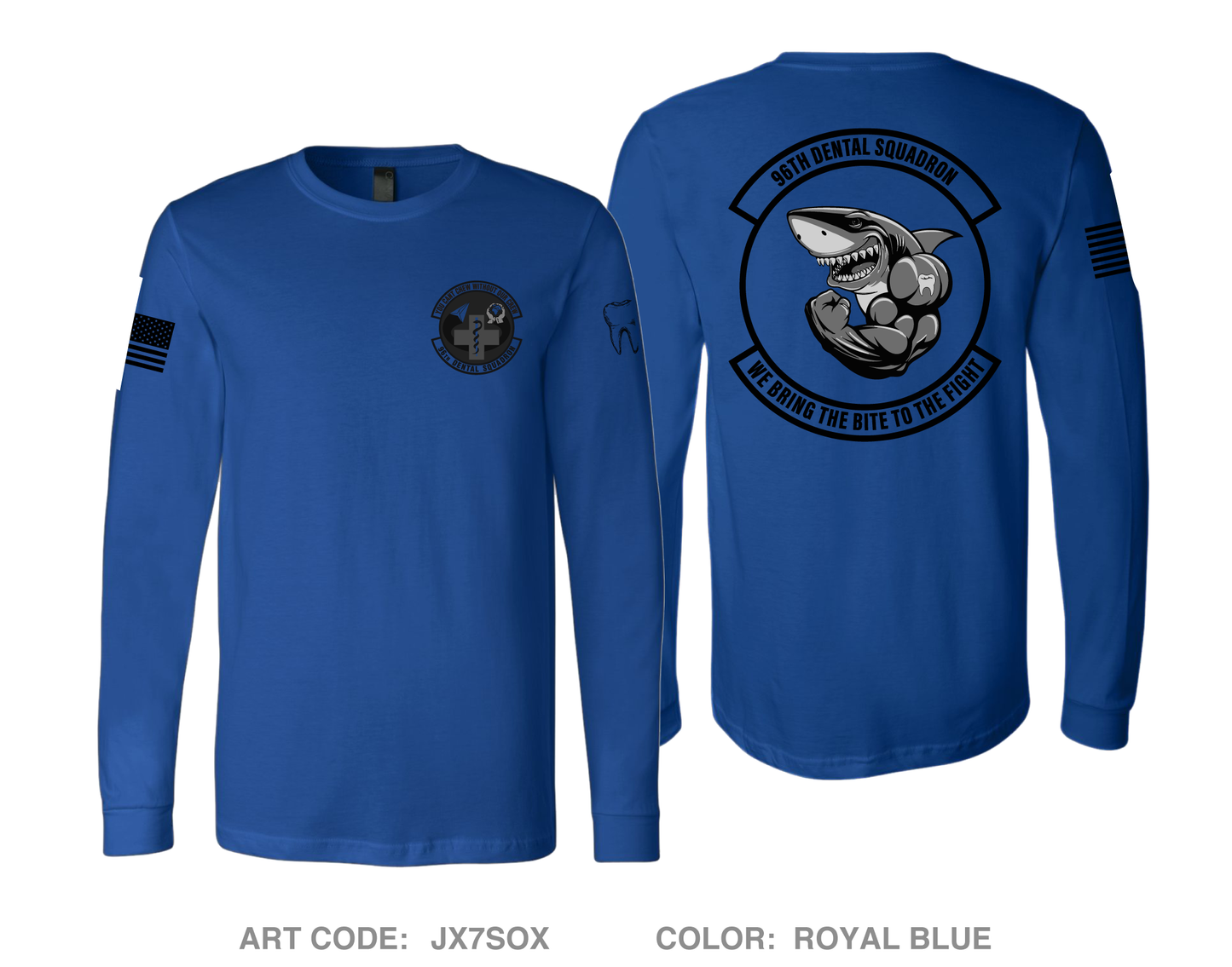 96th Dental Squadron Comfort Unisex Cotton LS Tee - JX7SOX