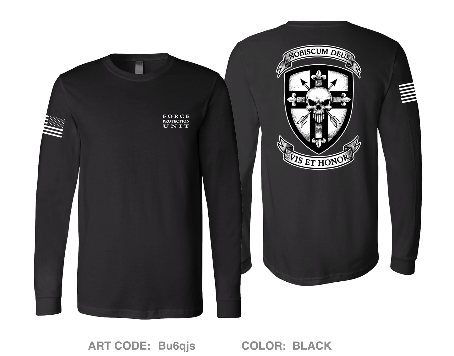 NWSE Force Protection Comfort Unisex Cotton LS Tee - Bu6qjs