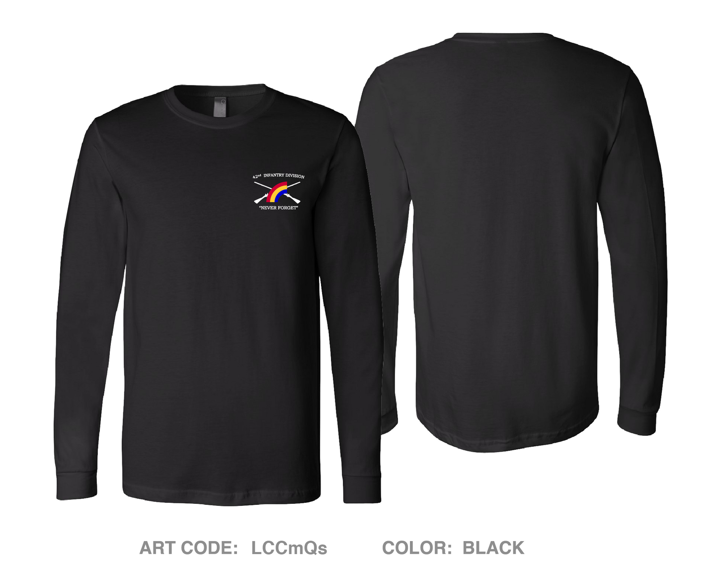 42nd ID Fundraising Collection Comfort Unisex Cotton LS Tee - LCCmQs