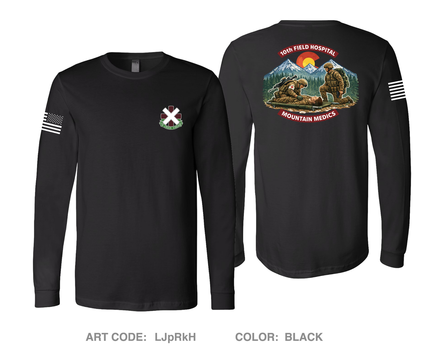 10th Field Hospital Store 1 Comfort Unisex Cotton LS Tee - LJpRkH