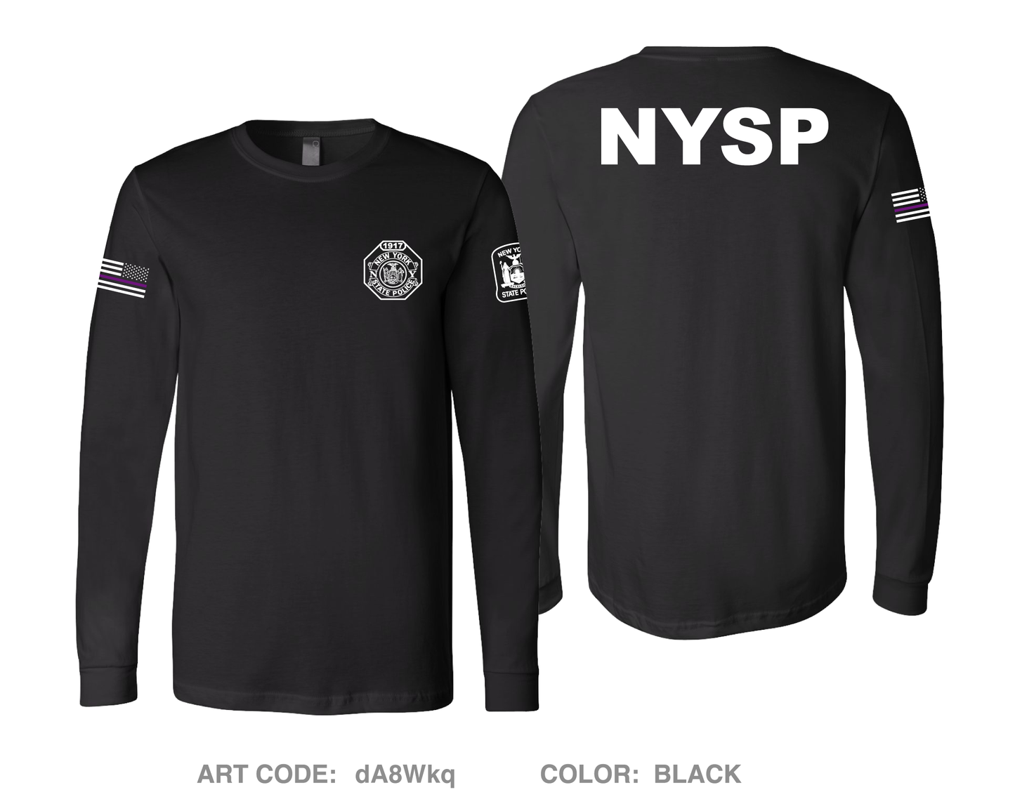 NYSP Comfort Unisex Cotton LS Tee - dA8Wkq