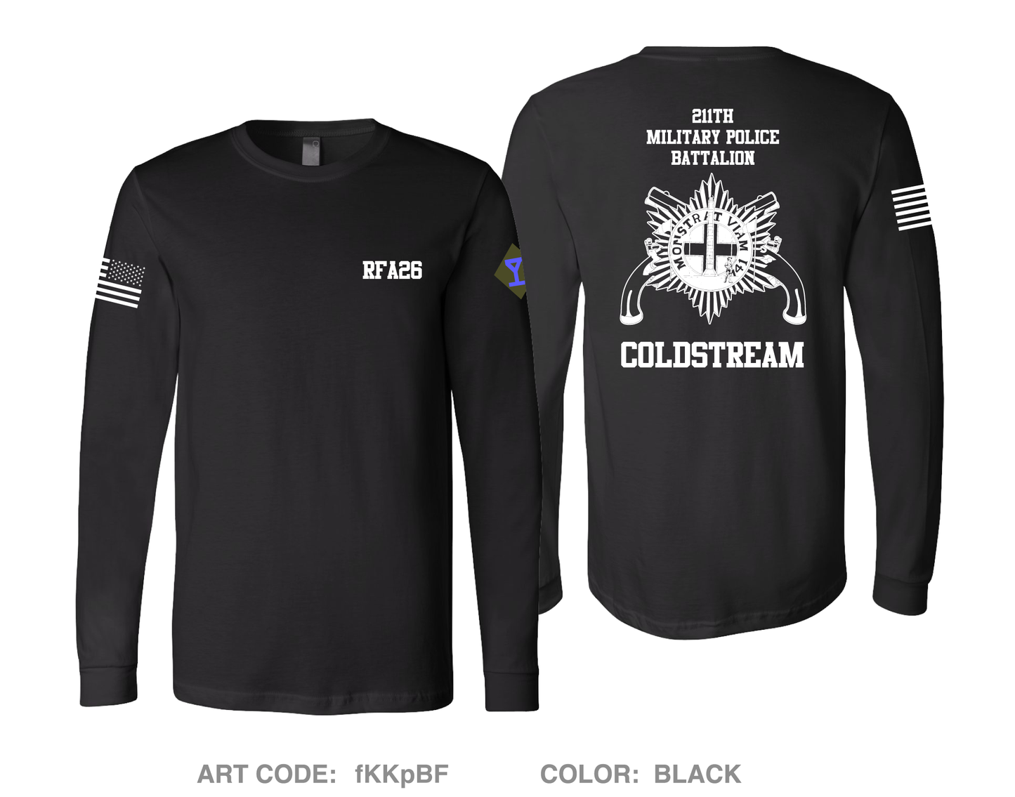 211th MP BN HHD Comfort Unisex Cotton LS Tee - fKKpBF