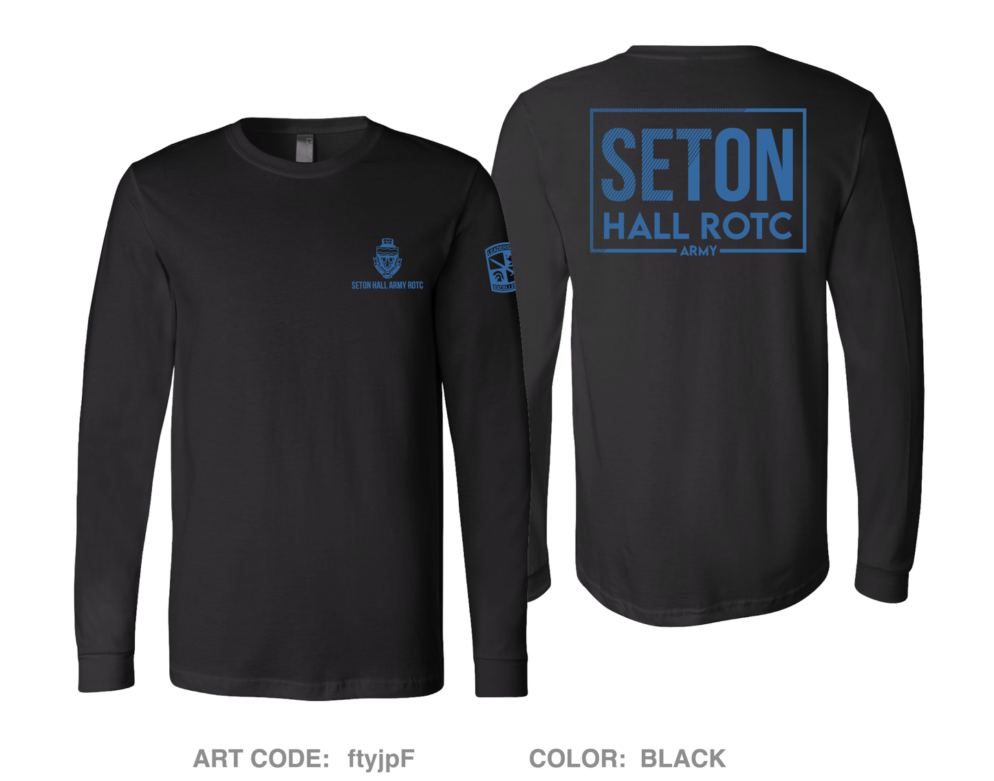Seton Hall ROTC Comfort Unisex Cotton LS Tee - ftyjpF