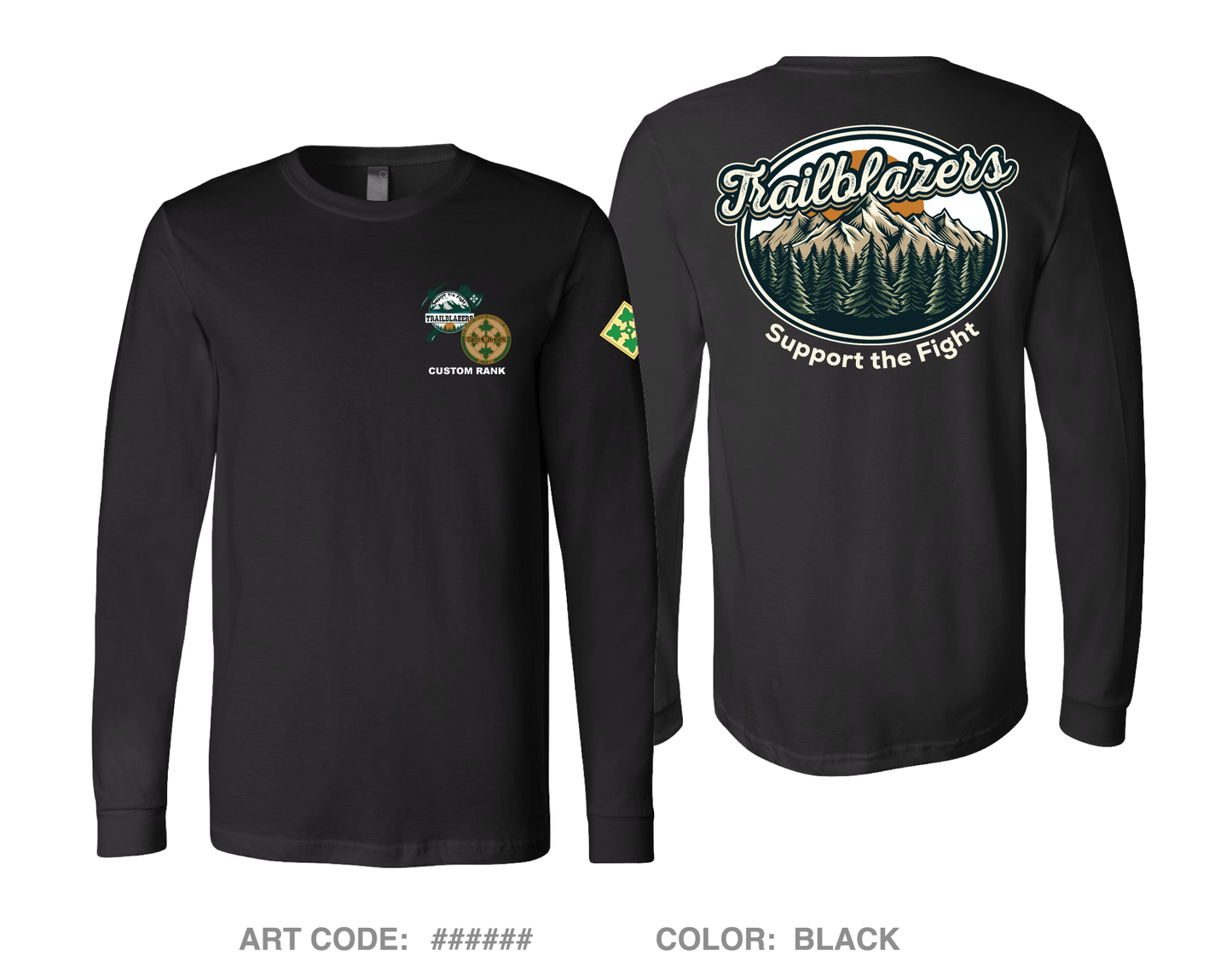CUSTOM 4DSTB Fundraising Collection Comfort Unisex Cotton LS Tee - hj4ZUt
