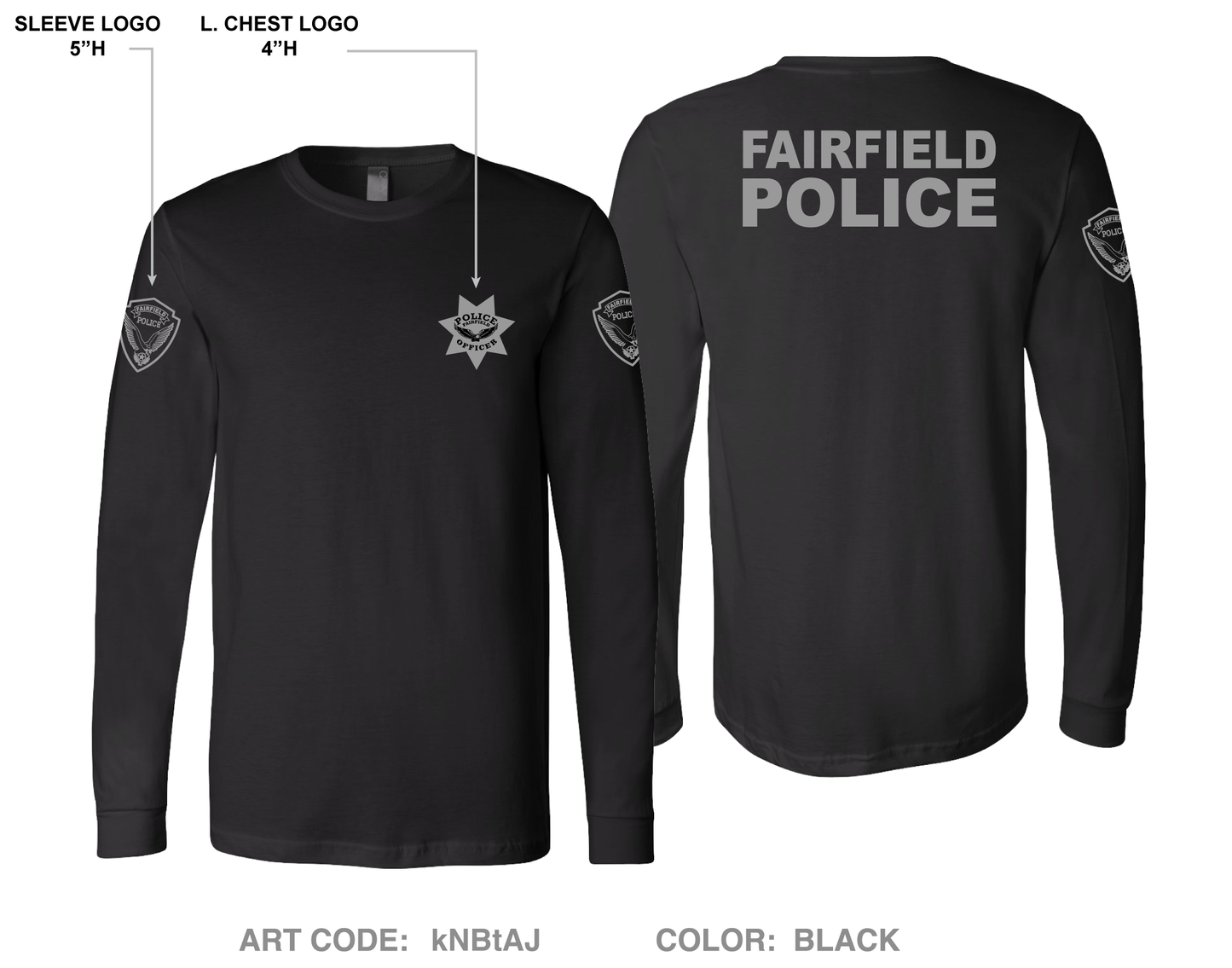 Fairfield Police K9 Unit Comfort Unisex Cotton LS Tee - kNBtAJ
