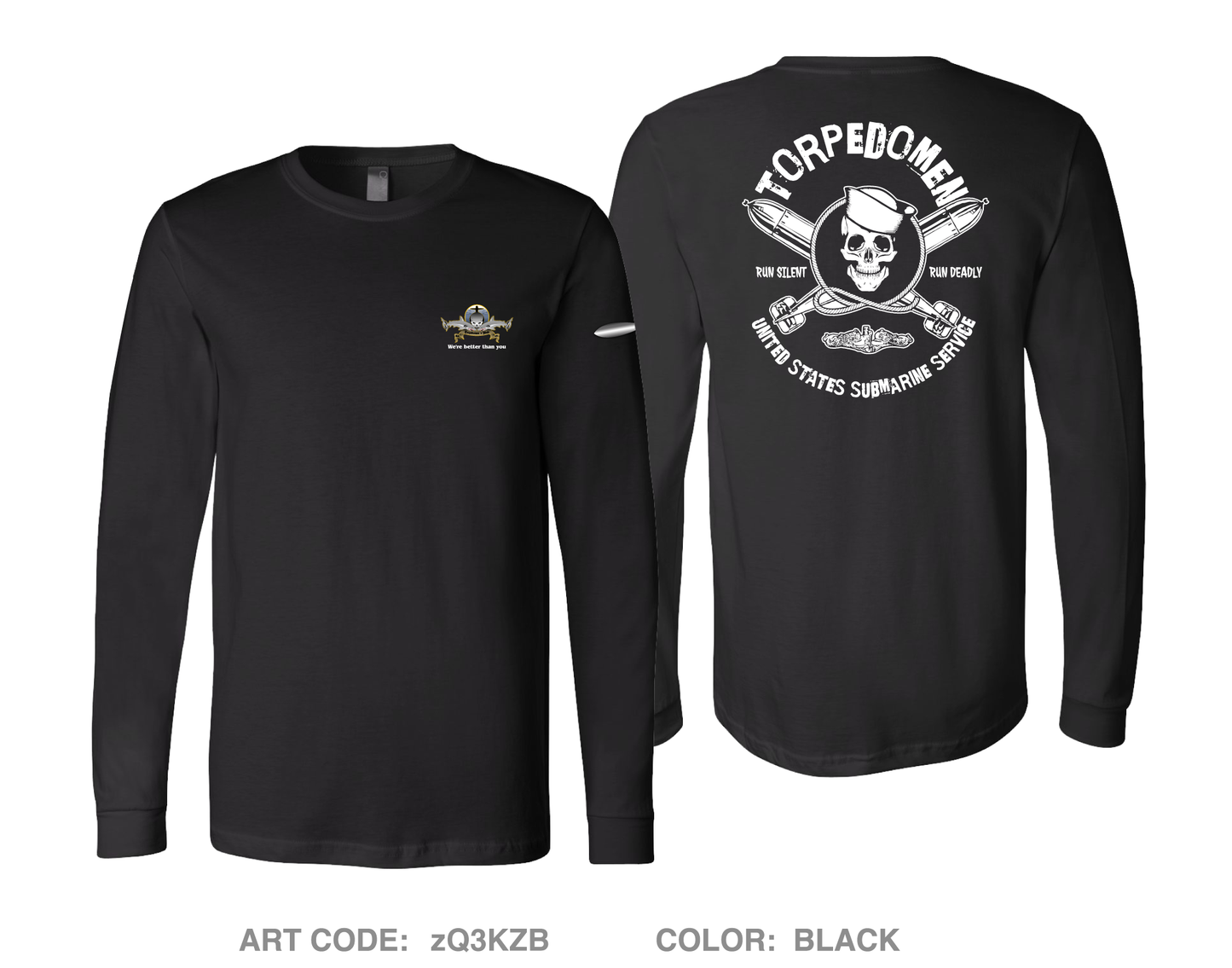 USS Vermont Comfort Unisex Cotton LS Tee - zQ3KZB