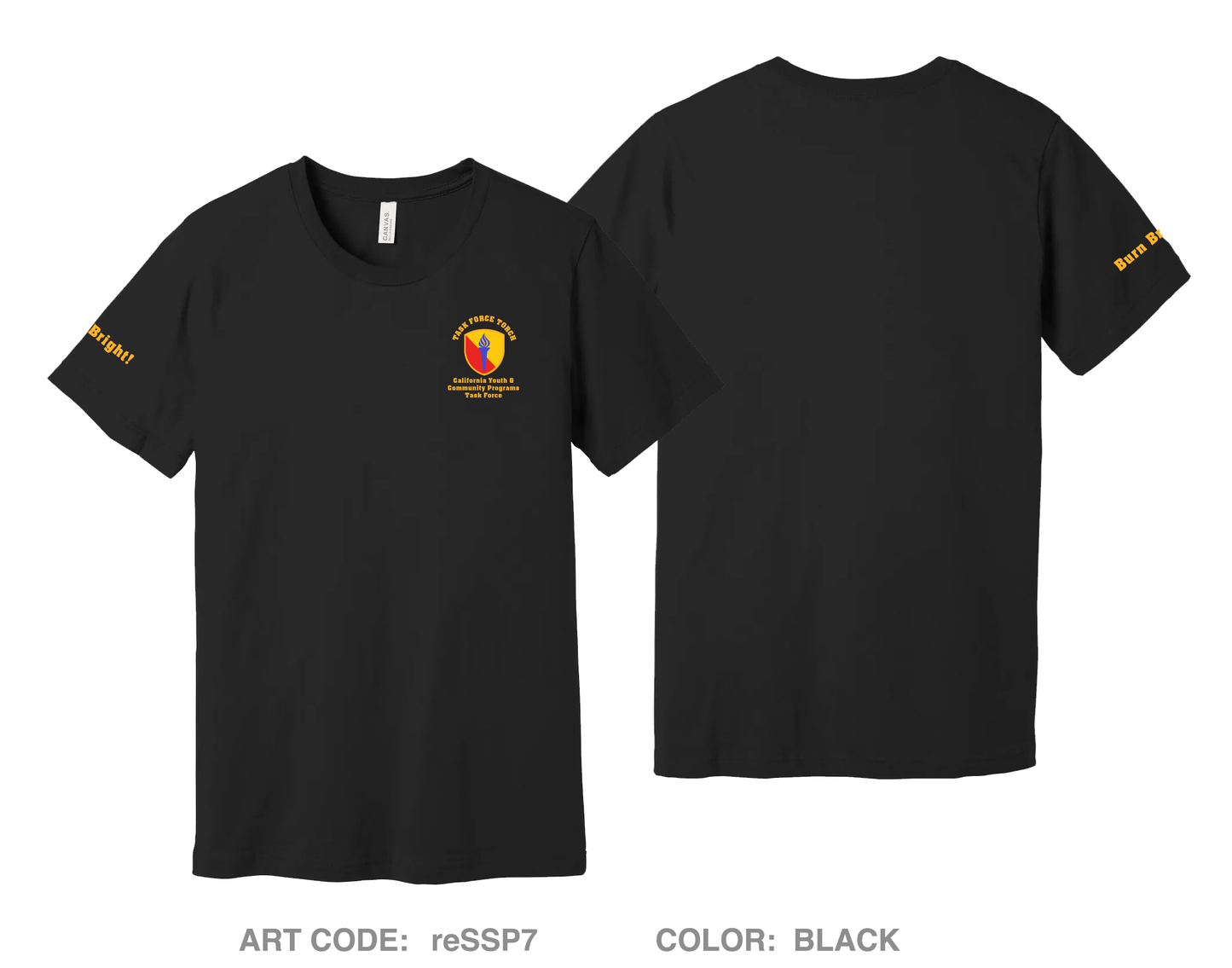 California Military Department - Youth & Community Programs Task Force Comfort Unisex Cotton SS Tee - reSSP7