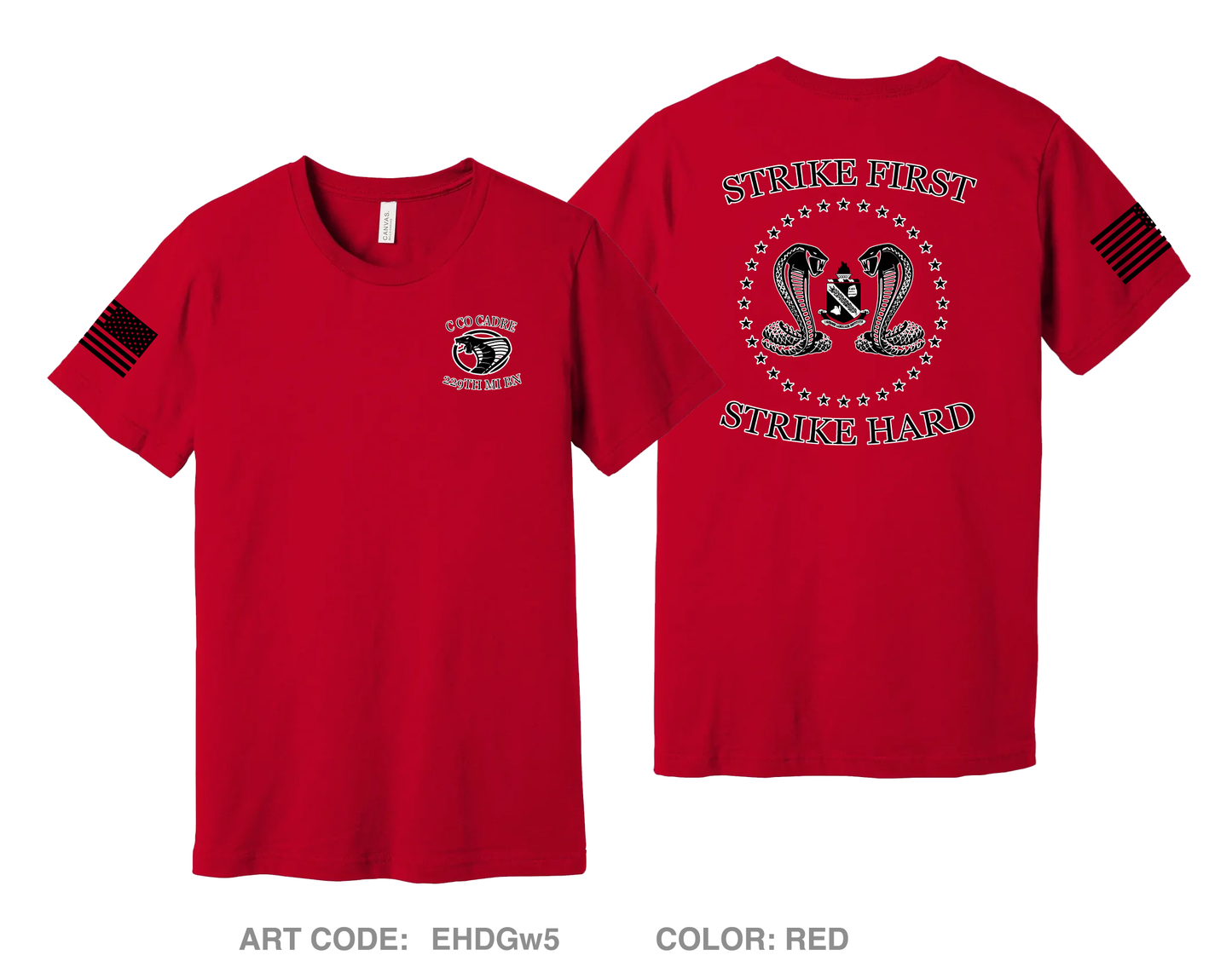 C Co Cadre, 229th MI BN Comfort Unisex Cotton SS Tee - EHDGw5