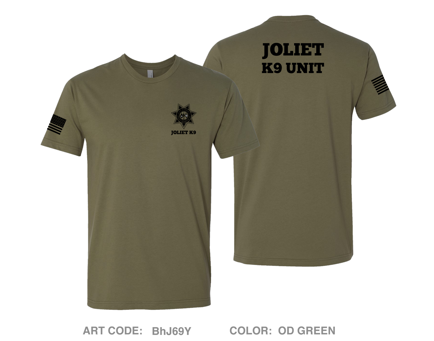 Joliet Police K9 Unit Comfort Unisex Cotton SS Tee - BhJ69Y