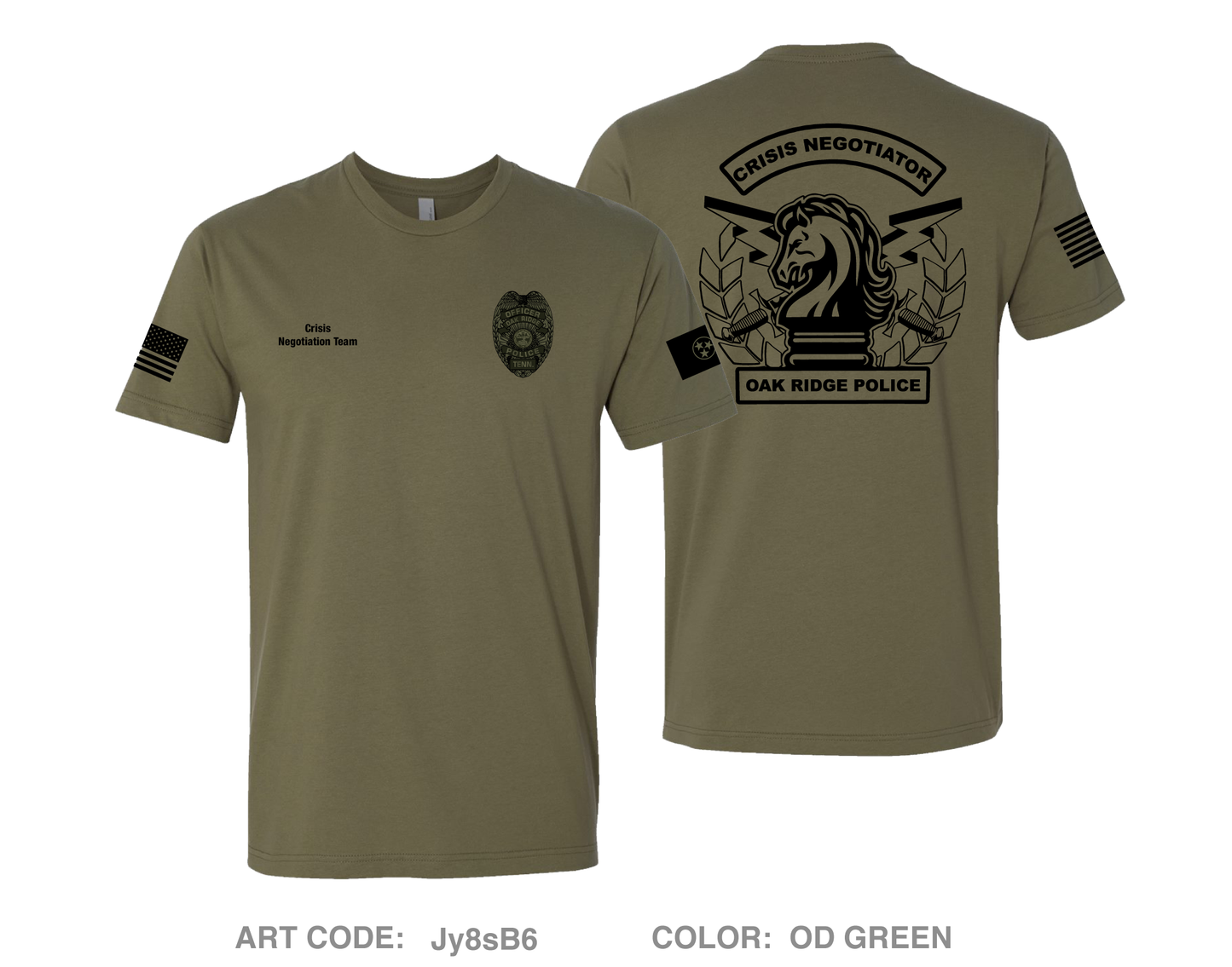 Oak Ridge Police Department Comfort Unisex Cotton SS Tee - Jy8sB6