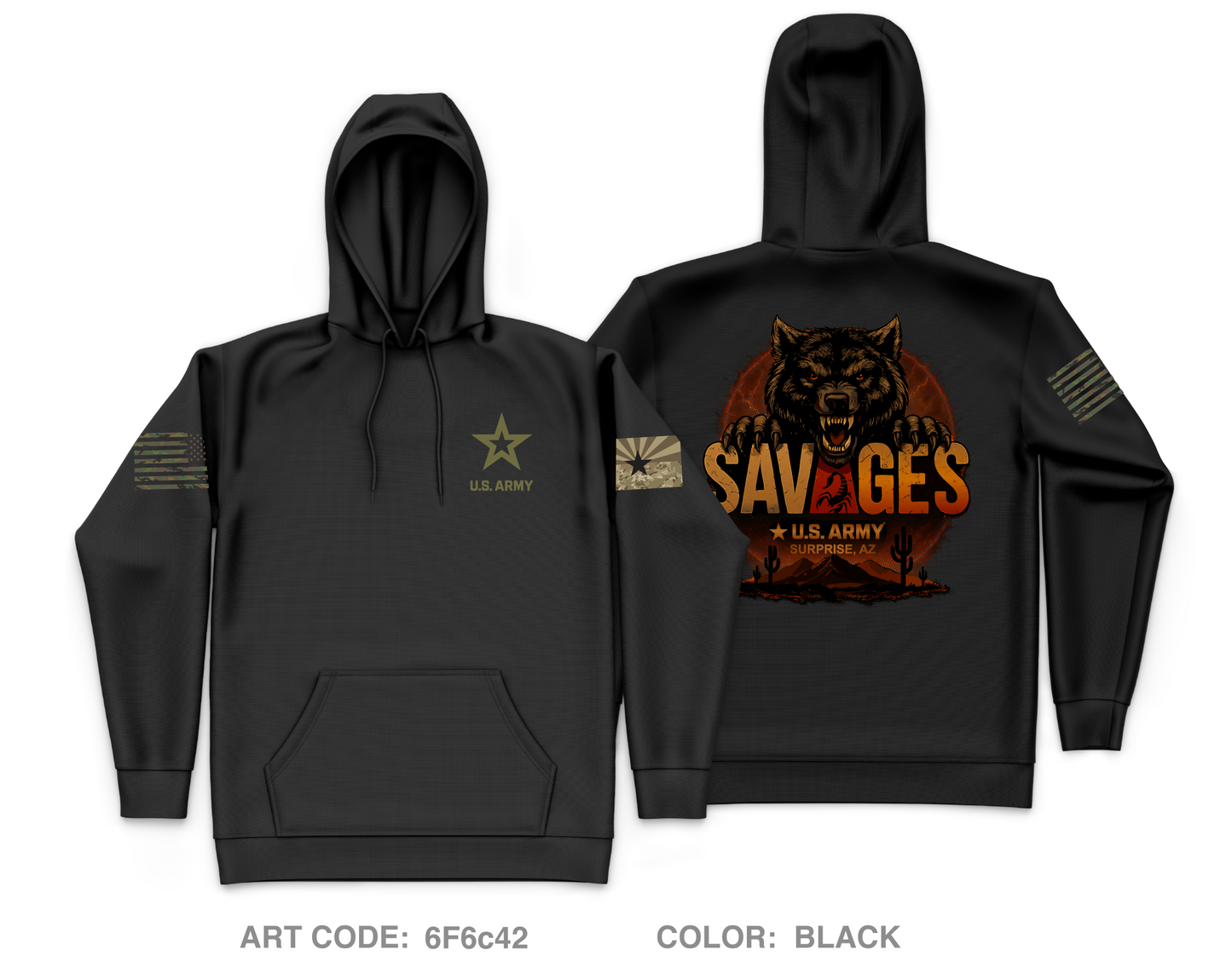 Surprise Recruiting Station Core Men's Hooded Performance Sweatshirt - 6F6c42