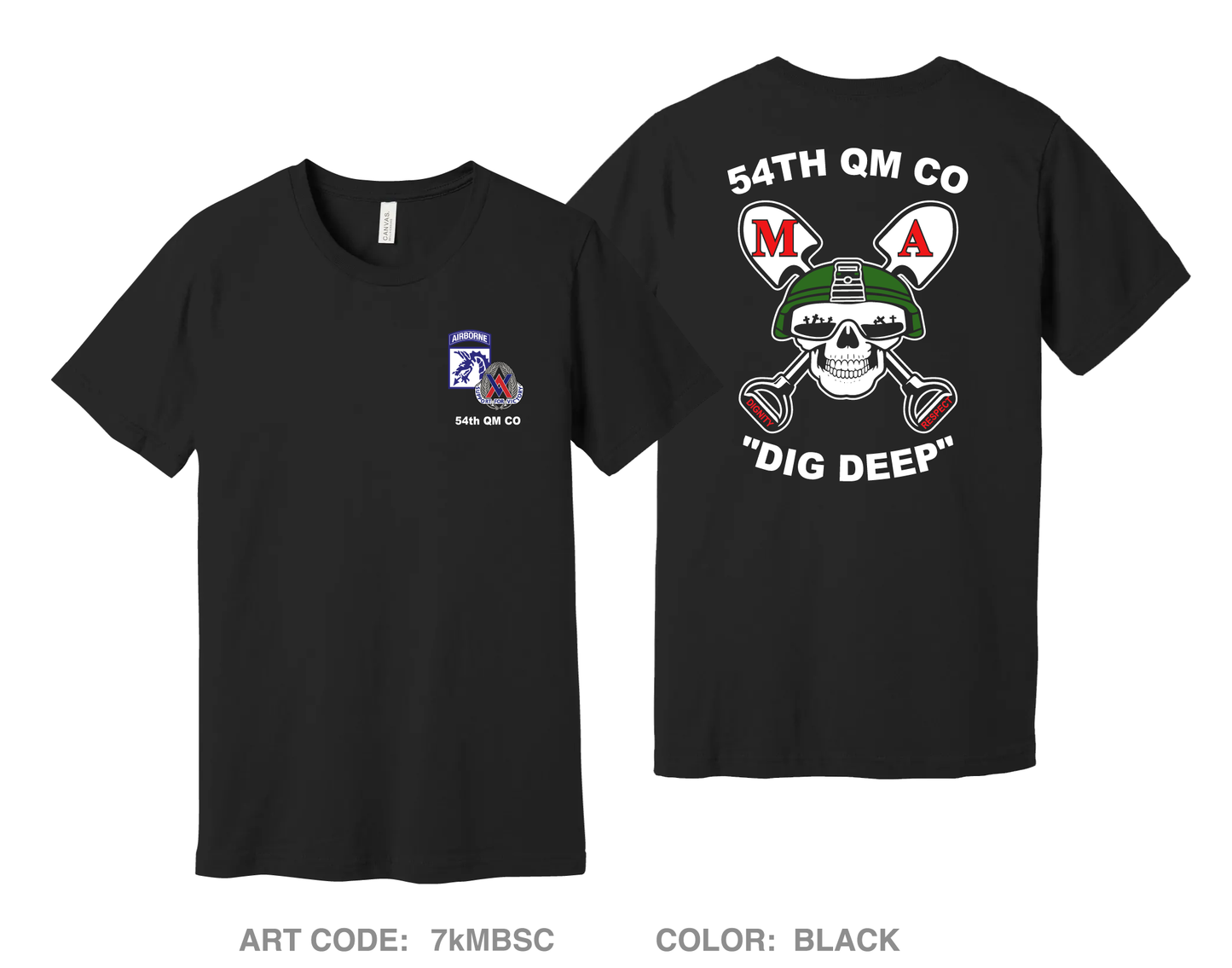 54th QM CO Comfort Unisex Cotton SS Tee - 7kMBSC