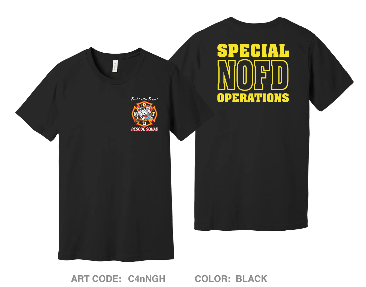 NOFD Rescue 7 Comfort Unisex Cotton SS Tee - C4nNGH