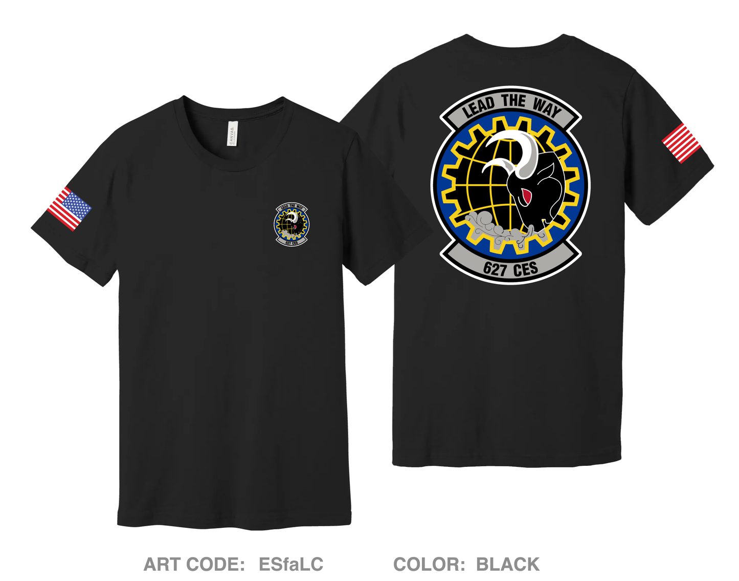 627th Civil Engineer Squadron Comfort Unisex Cotton SS Tee - ESfaLC