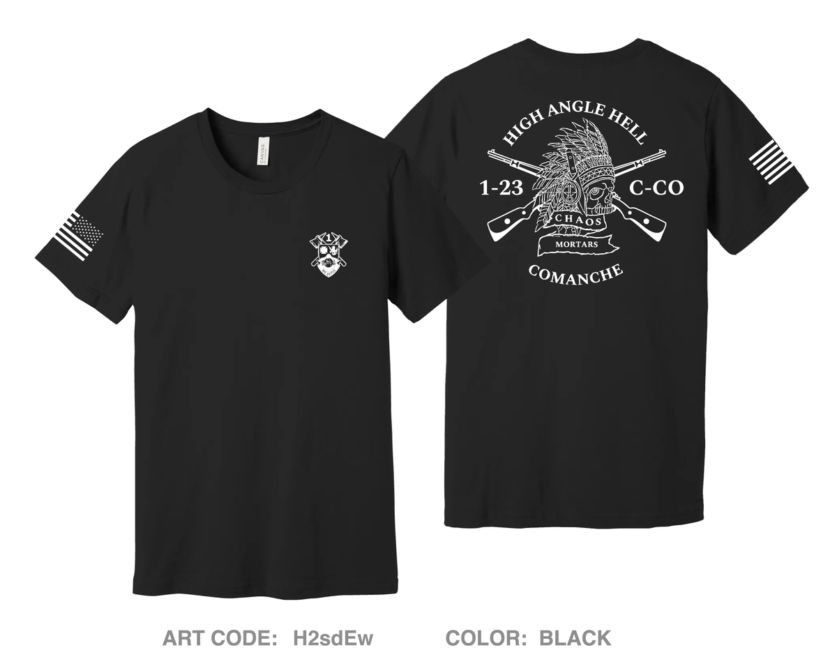 C Co, 1 BN, 23th INF Fundraising Collection Comfort Unisex Cotton SS Tee - H2sdEw