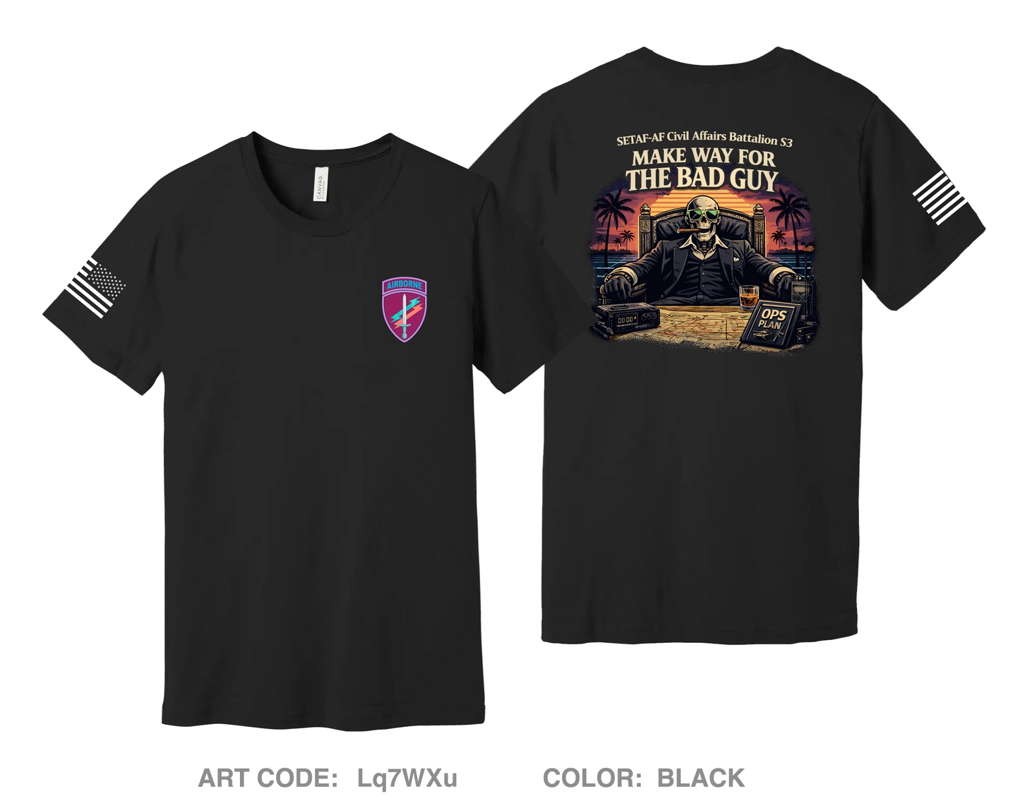 SETAF-AF Civil Affairs Battalion Comfort Unisex Cotton SS Tee - Lq7WXu