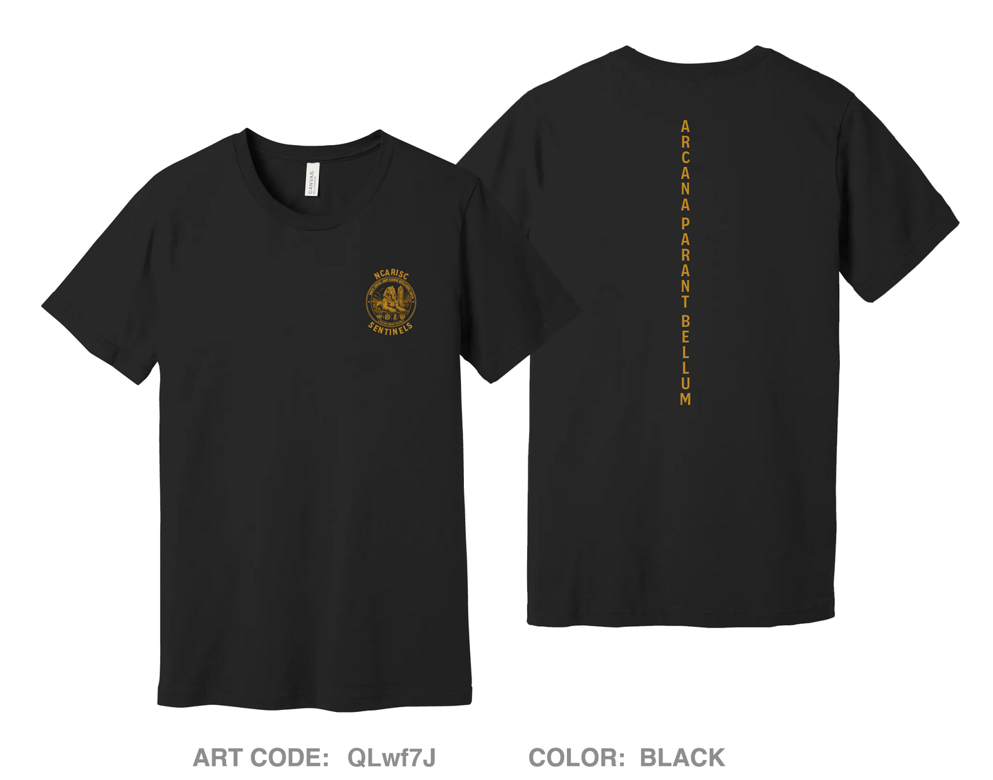 North Central Army Reserve Intelligence Support Center (NCARISC) Fundraising Collection Comfort Unisex Cotton SS Tee - QLwf7J