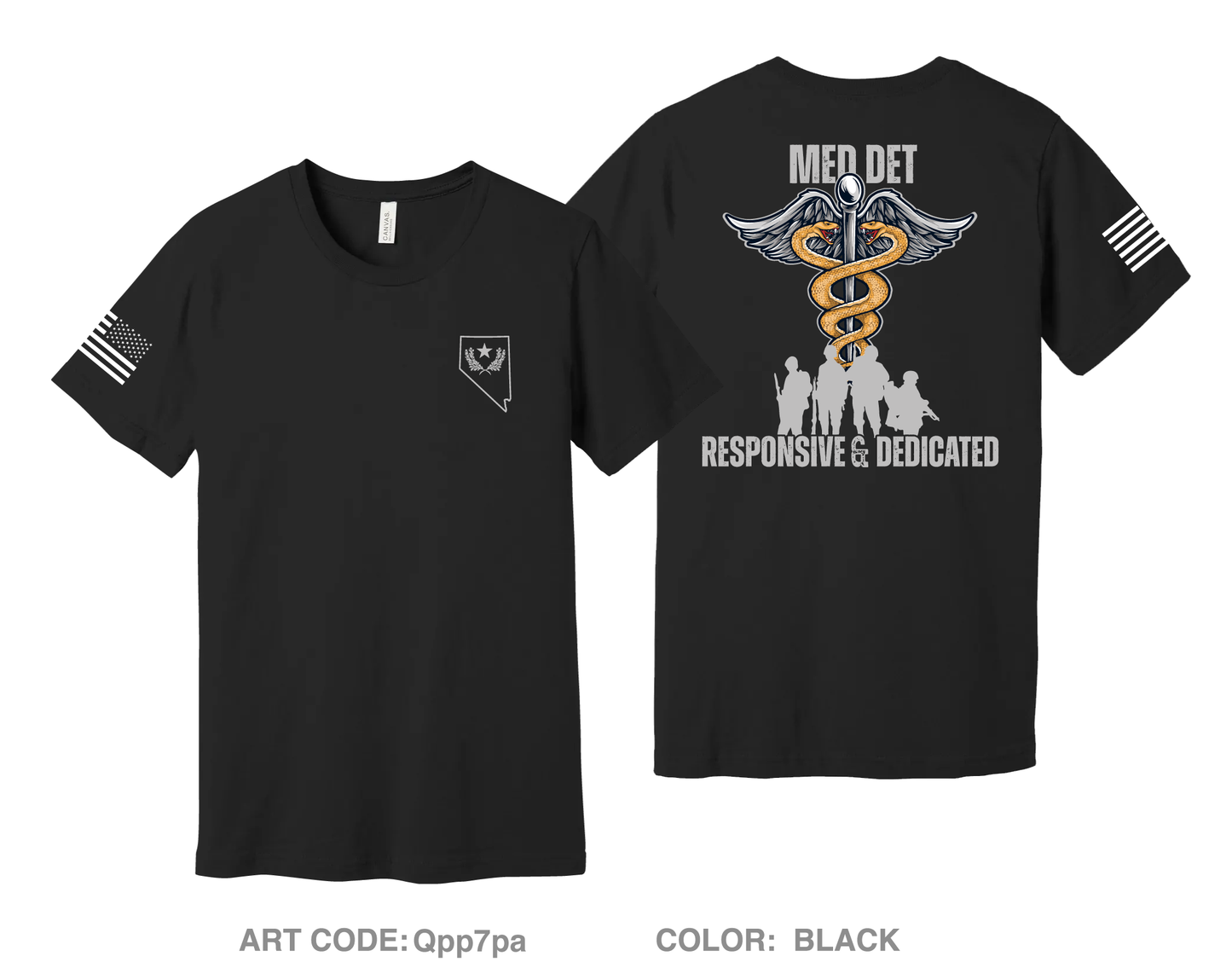 Nevada Army National Guard Medical Detachment Fundraising Collection Comfort Unisex Cotton SS Tee - Qpp7pa