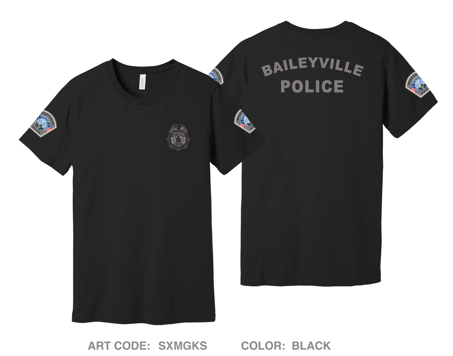 Baileyville Maine Police Department Comfort Unisex Cotton SS Tee - SXMGKS