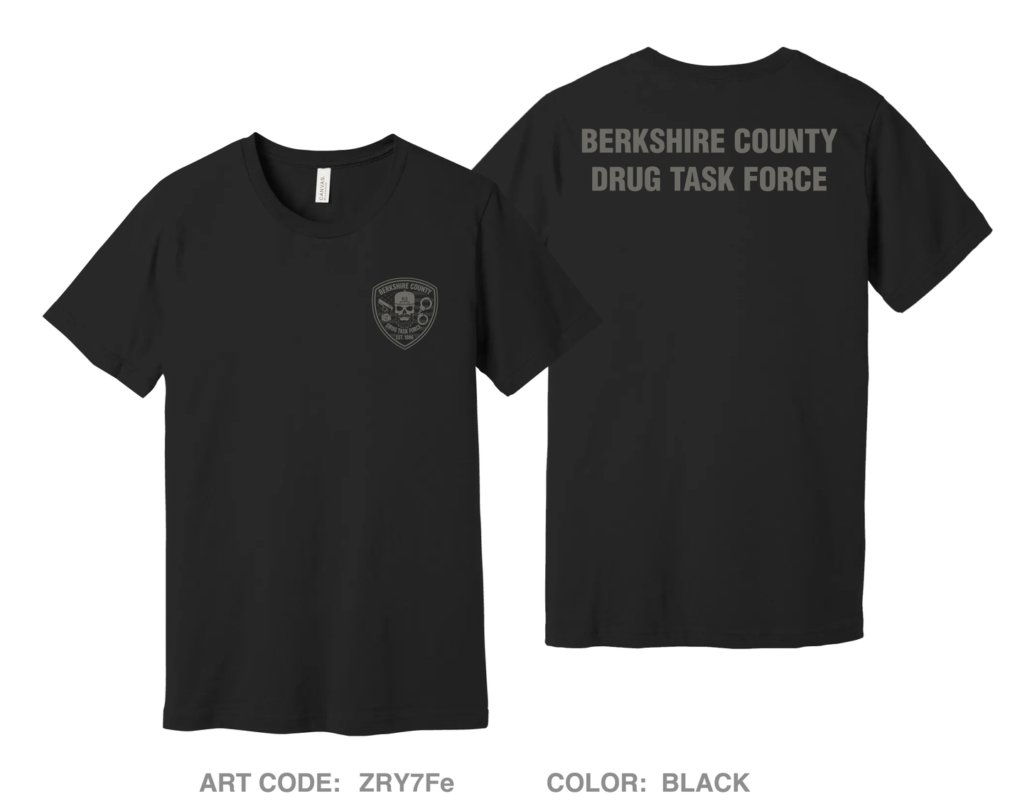 Berkshire County Drug Task Force Comfort Unisex Cotton SS Tee - ZRY7Fe