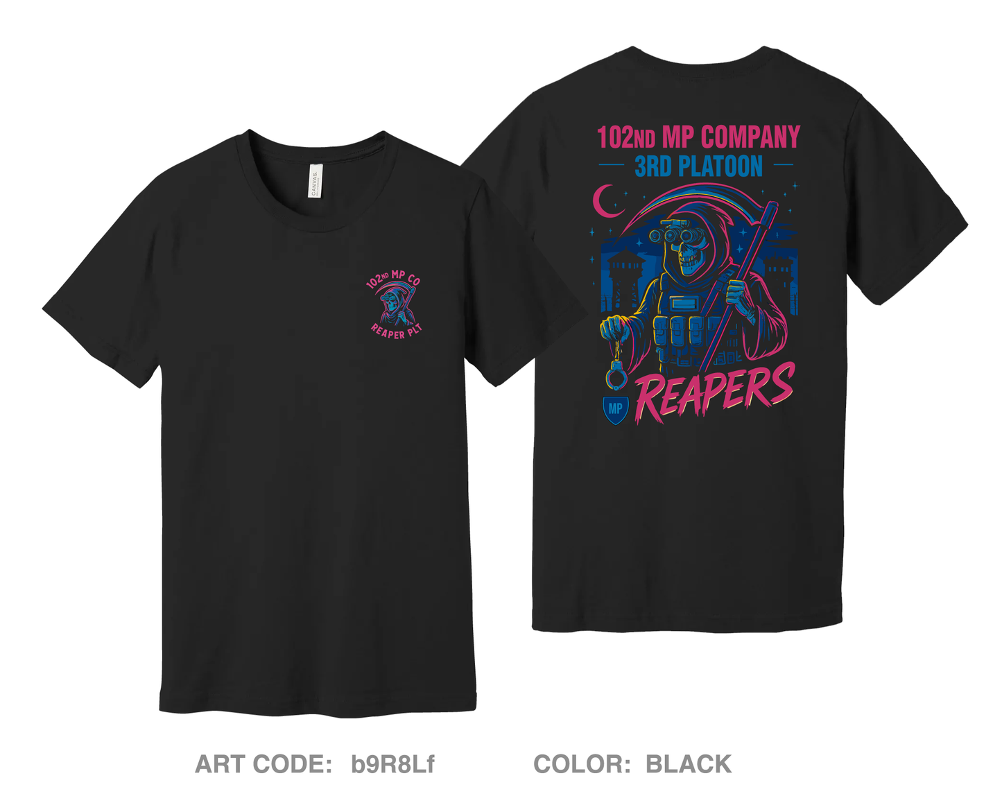 102nd MP Co Comfort Unisex Cotton SS Tee - b9R8Lf