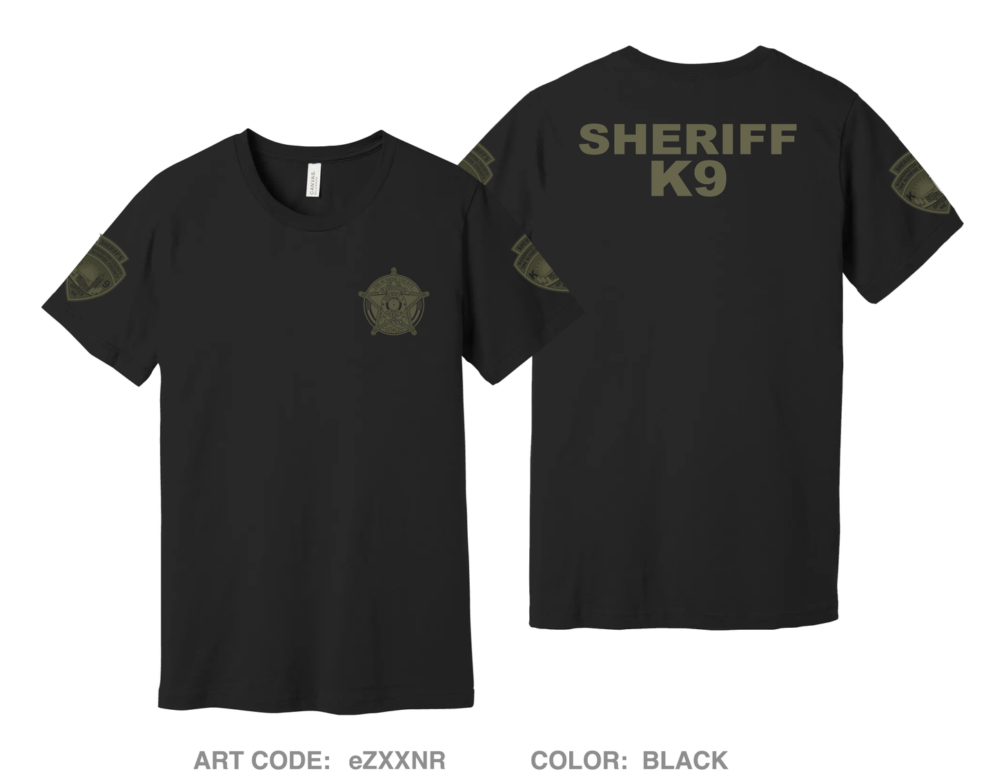 Washington County Sheriffs Office Maine K9 Comfort Unisex Cotton SS Tee - eZXXNR