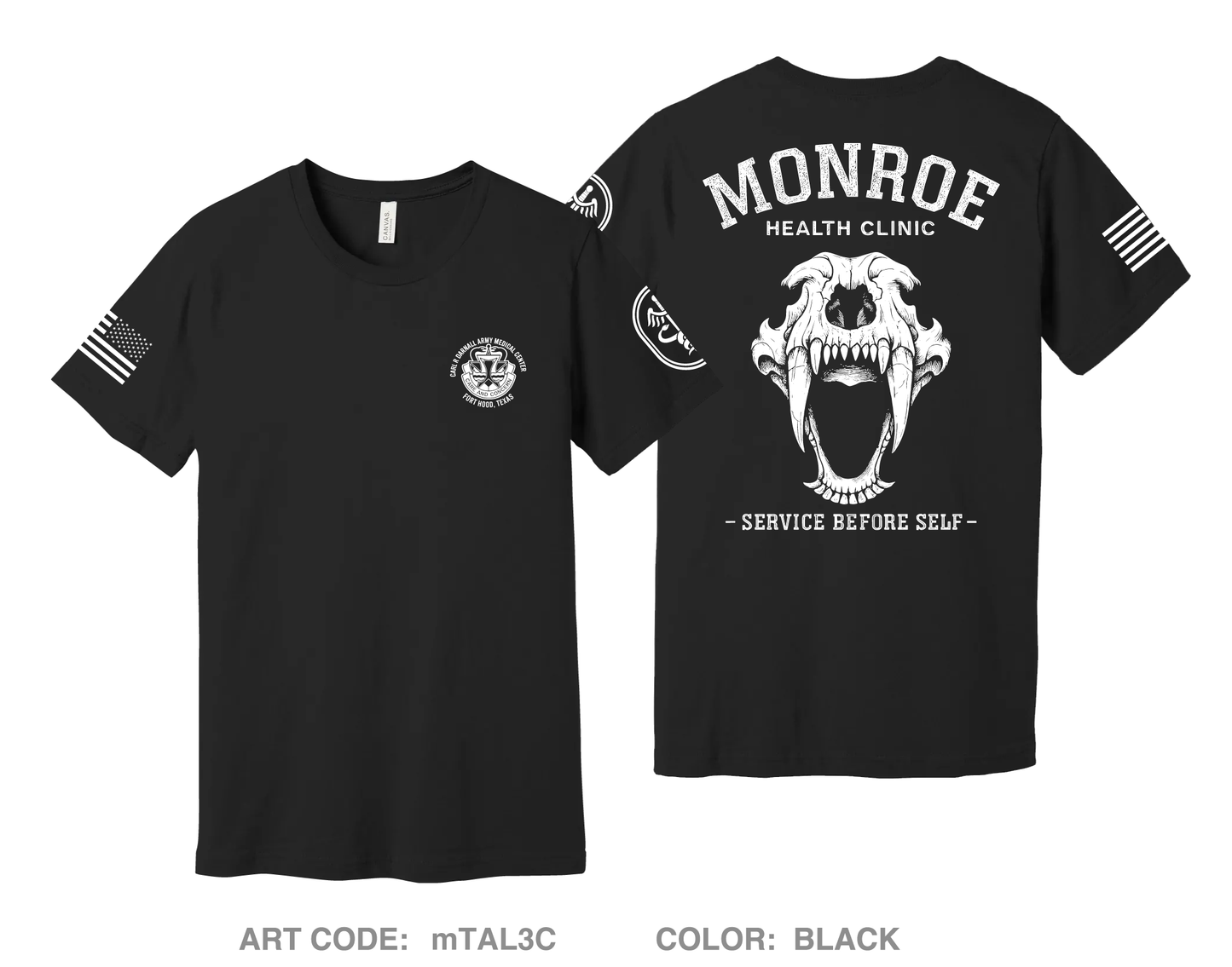 Monroe Health Clinic Comfort Unisex Cotton SS Tee - mTAL3C