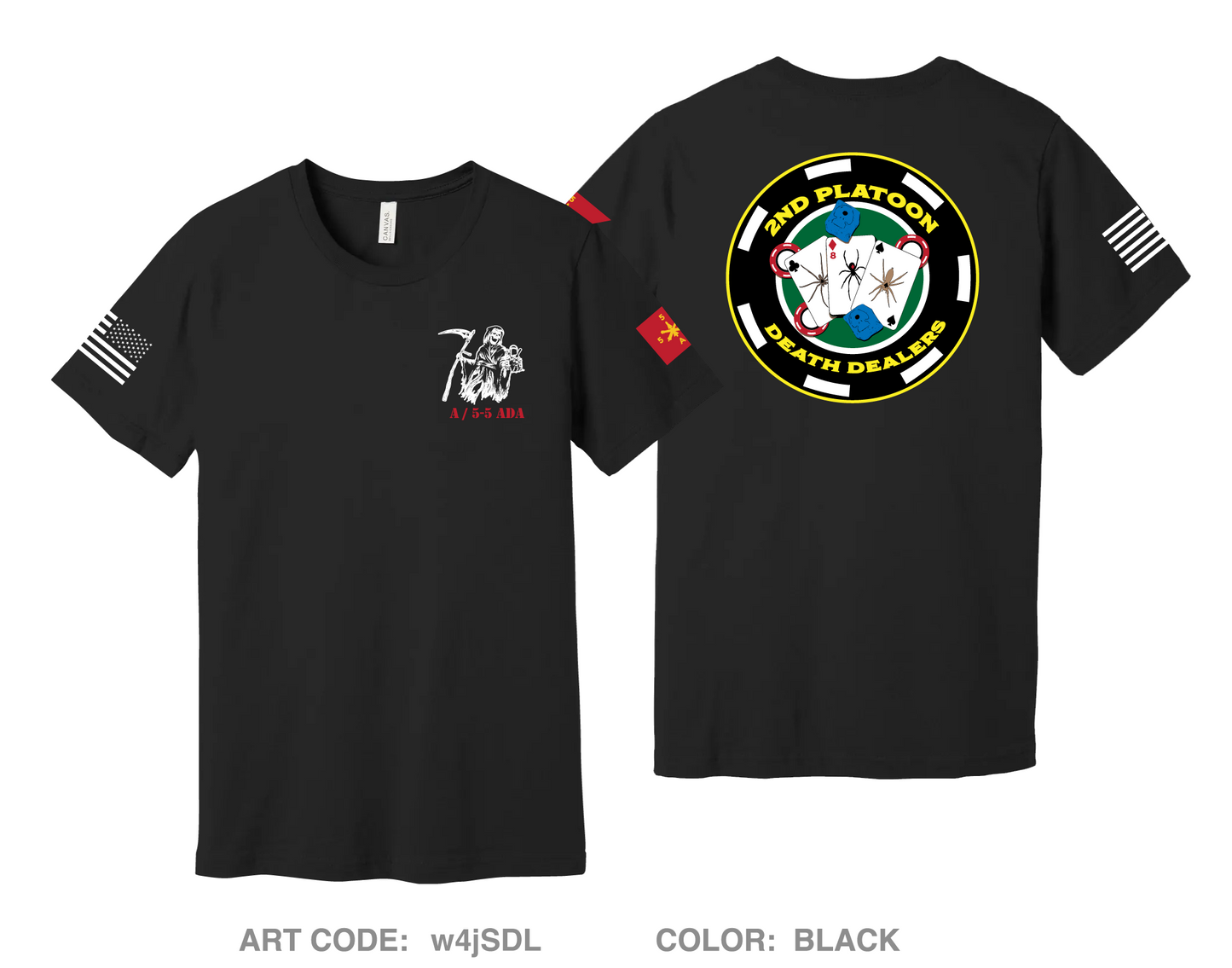 2nd Platoon Death Dealers A 5-5 Comfort Unisex Cotton SS Tee - w4jSDL
