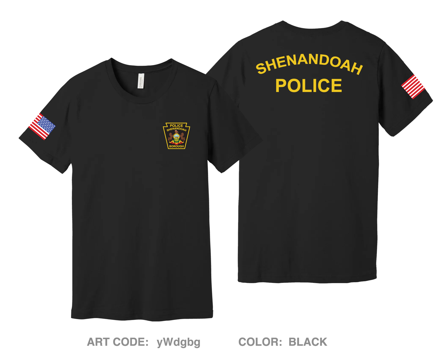 Shenandoah Police Department Comfort Unisex Cotton SS Tee - yWdgbg