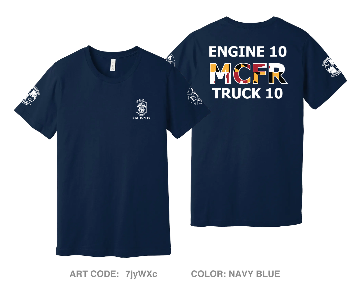MCFRS Station 10 Comfort Unisex Cotton SS Tee - 7jyWXc