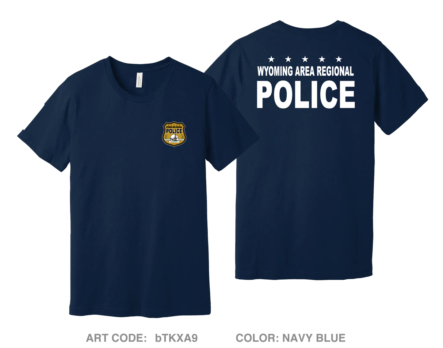 Wyoming Area Regional Police Fundraising Collection Comfort Unisex Cotton SS Tee - bTKXA9