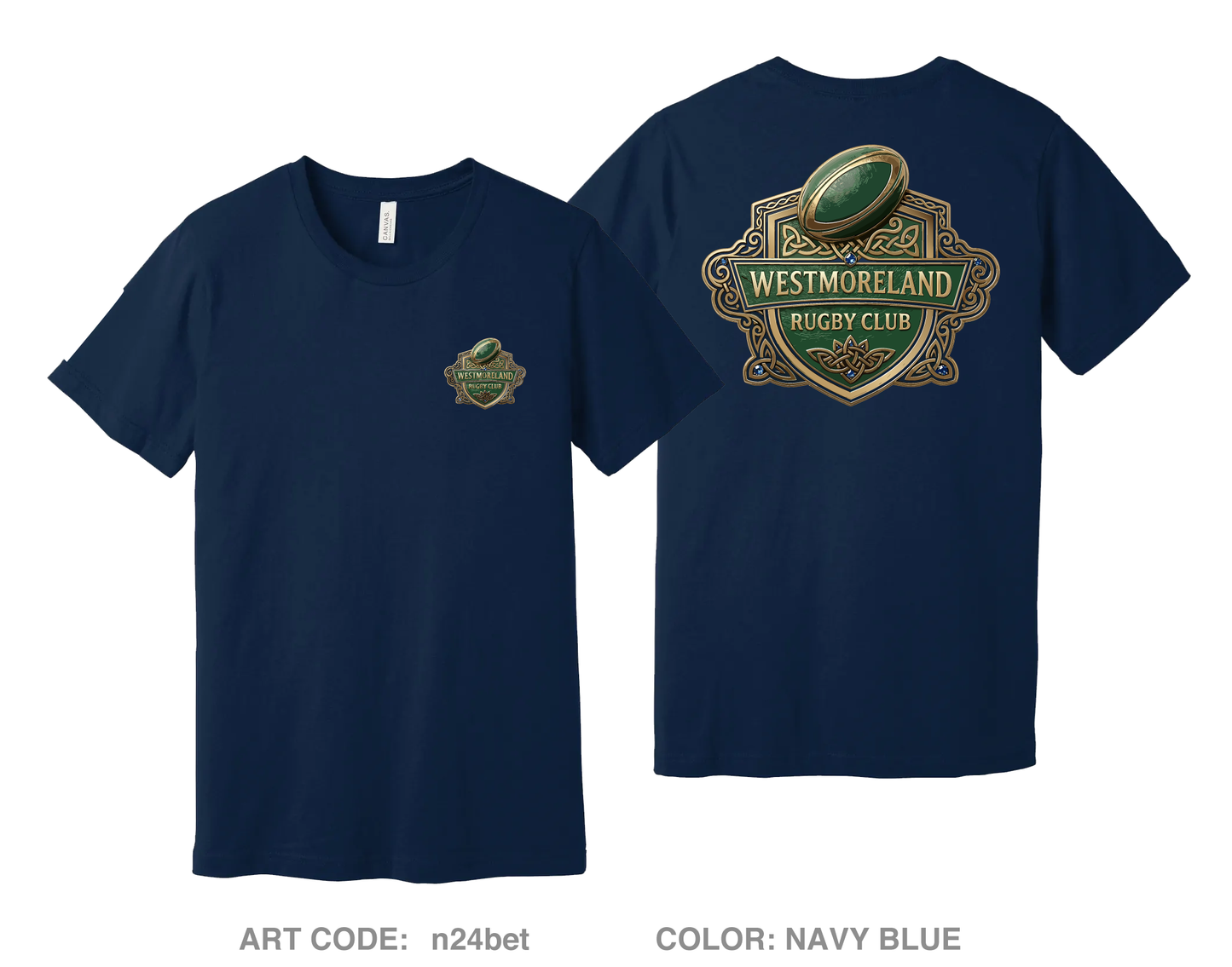 Westmoreland Rugby Club Comfort Unisex Cotton SS Tee - n24bet
