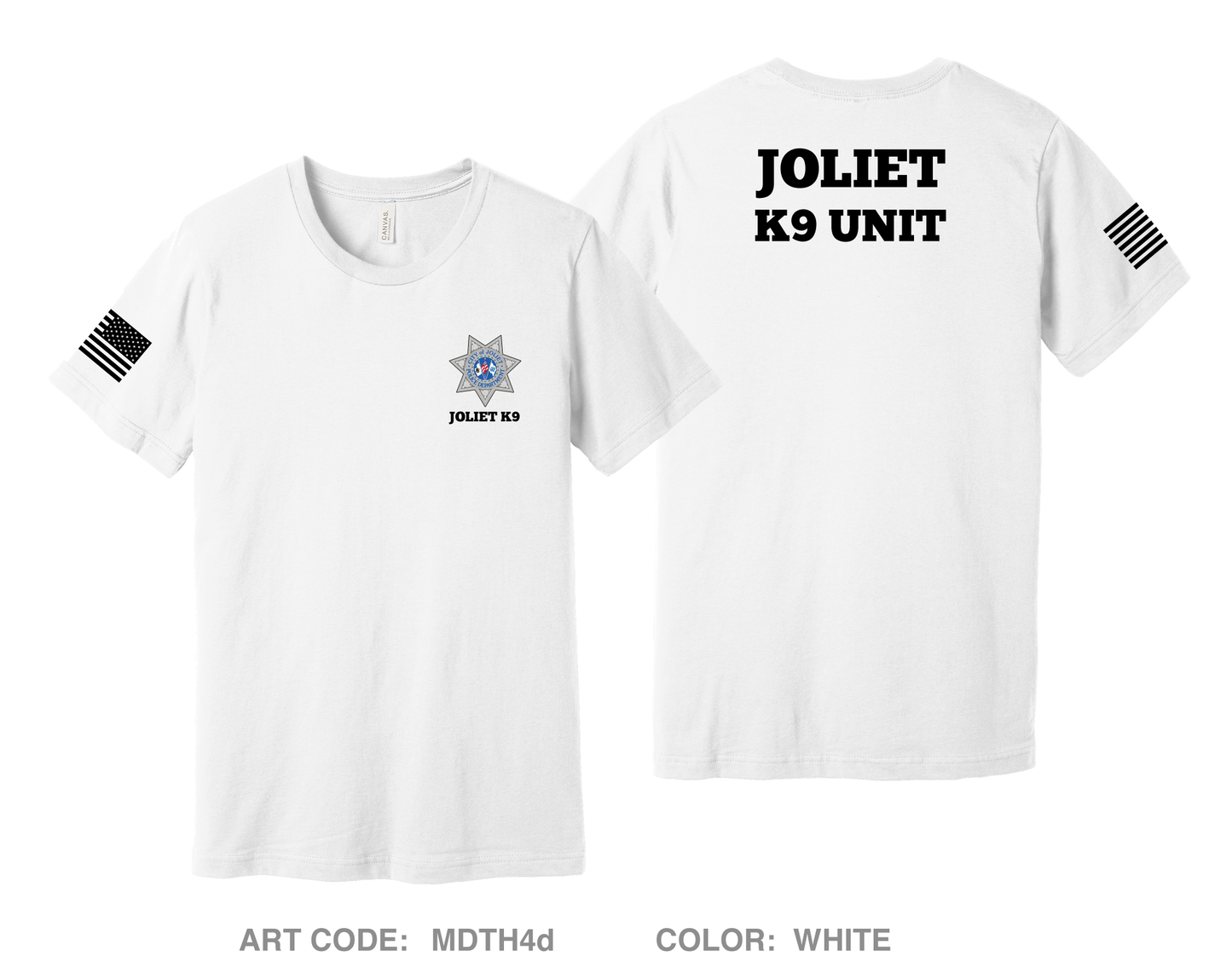 Joliet Police K9 Unit Comfort Unisex Cotton SS Tee - MDTH4d