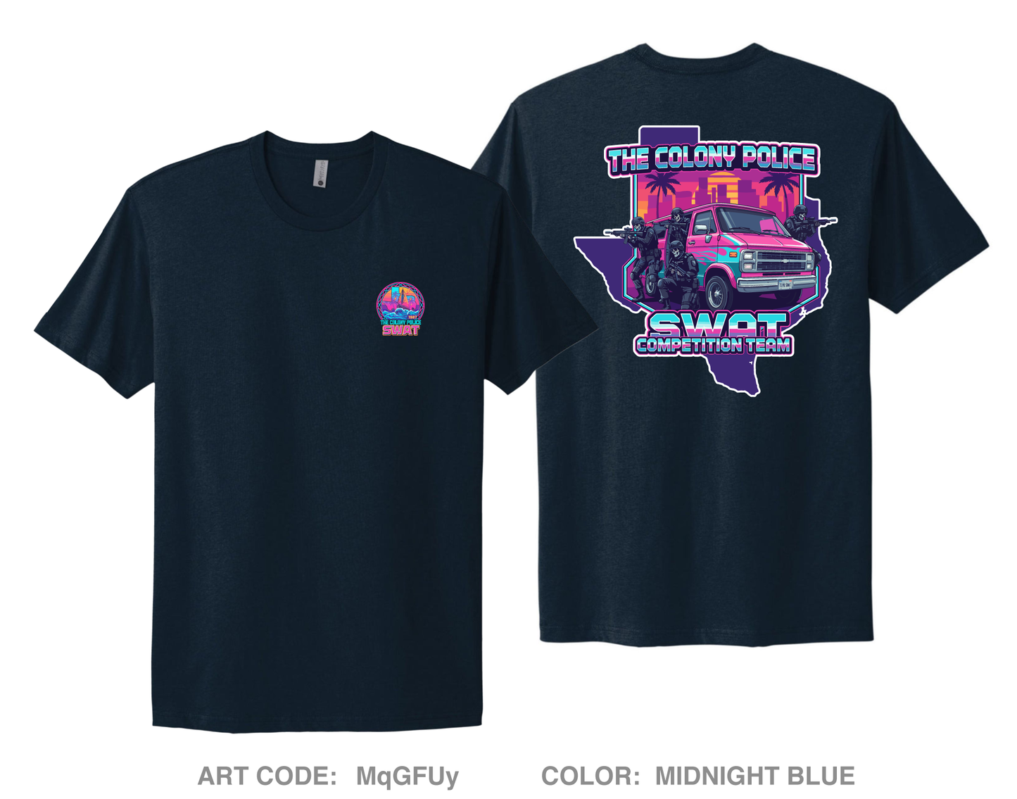 The Colony Police Dept Comfort Unisex Cotton SS Tee - MqGFUy