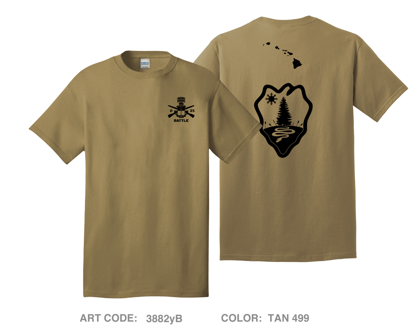 2-21IN Comfort Unisex Cotton SS Tee - 3882yB
