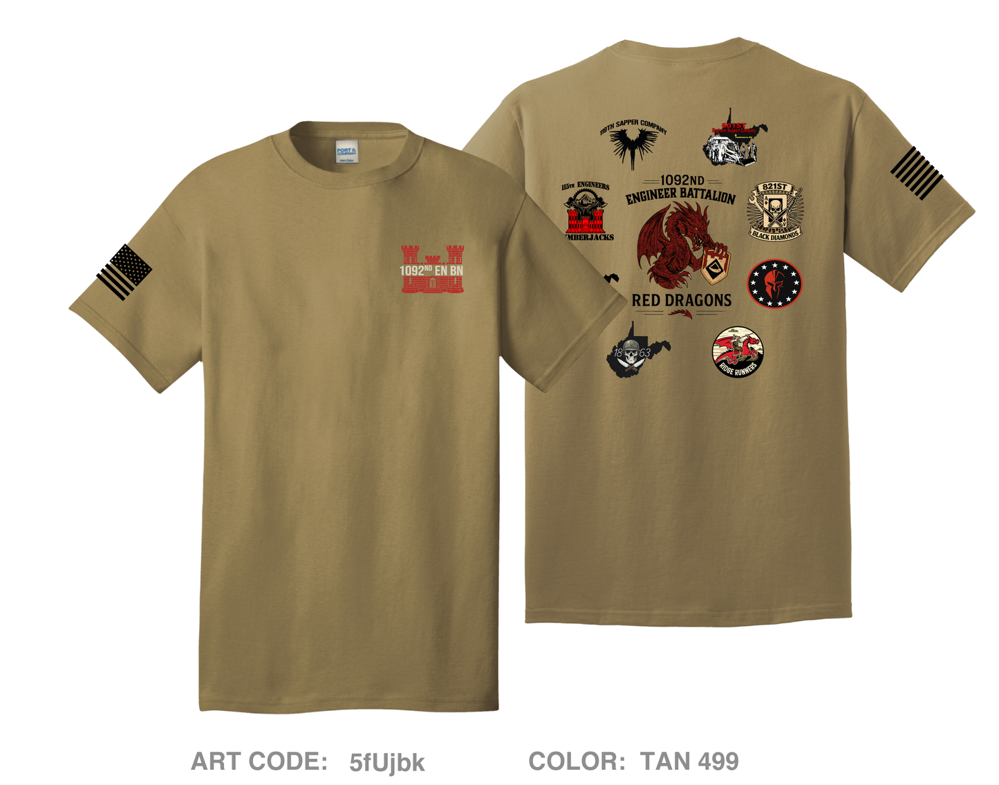 1092nd EN BN Fundraising Collection Comfort Unisex Cotton SS Tee - 5fUjbk