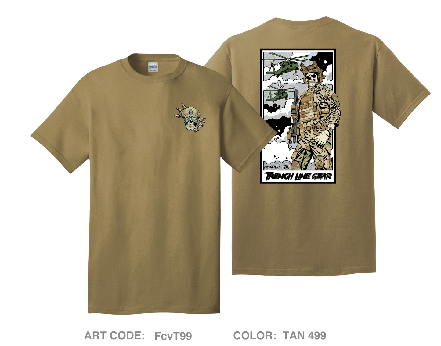 Trench Line Gear Comfort Unisex Cotton SS Tee - FcvT99