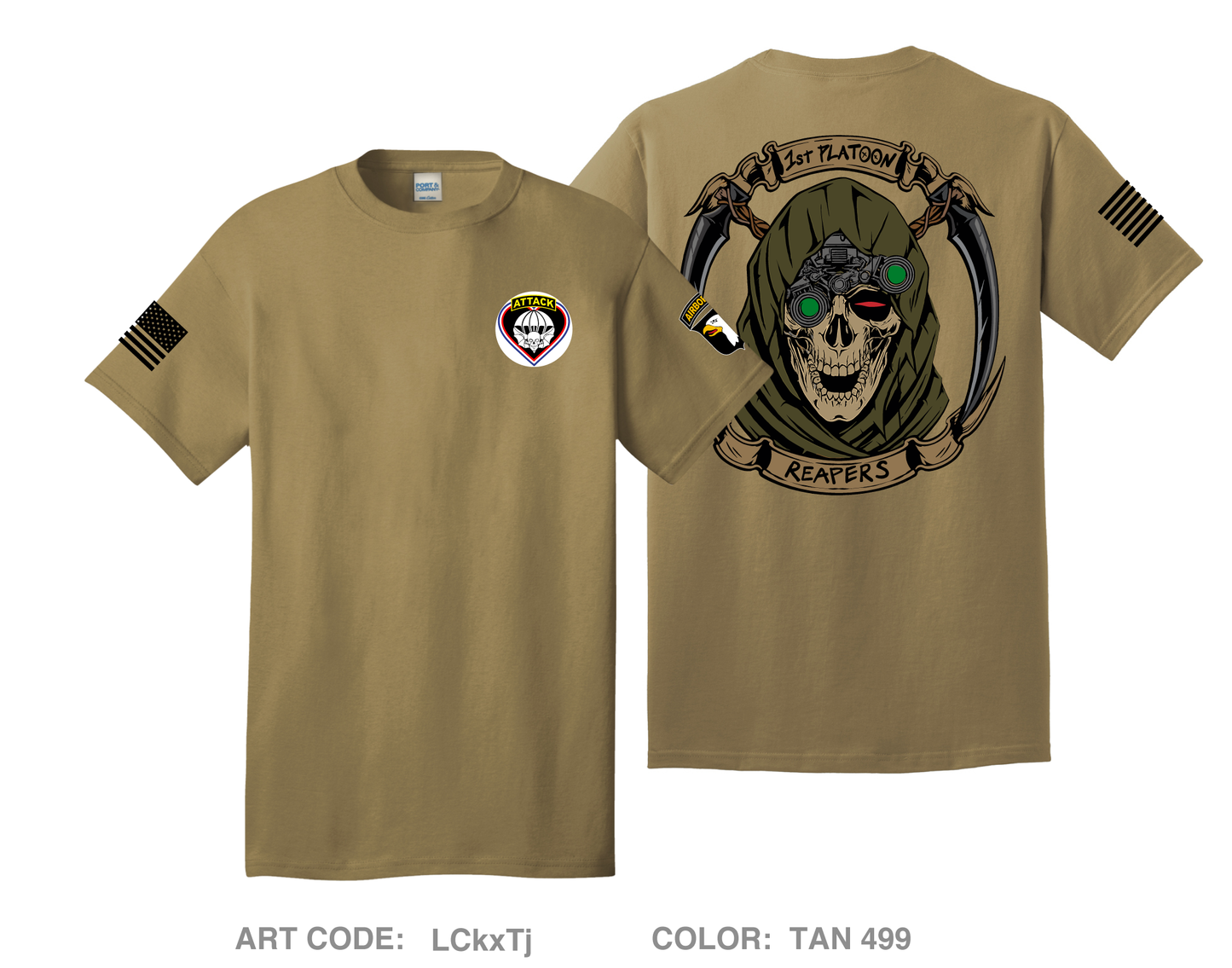 1st PLT Attack 2-502 Comfort Unisex Cotton SS Tee - LCkxTj