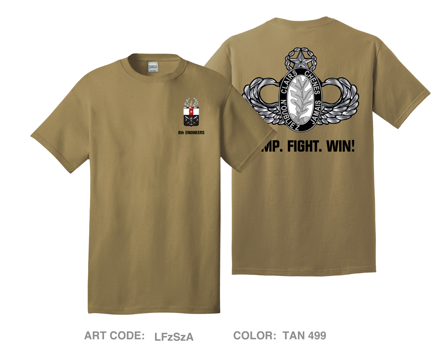 6 Engineer Battalion Fundraising Collection Comfort Unisex Cotton SS Tee - LFzSzA