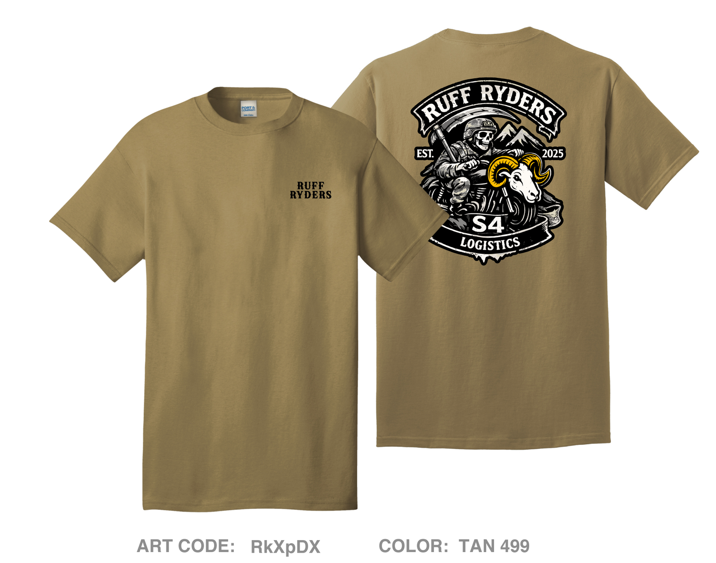 650 RSG S4 Ruff Ryders Comfort Unisex Cotton SS Tee - RkXpDX